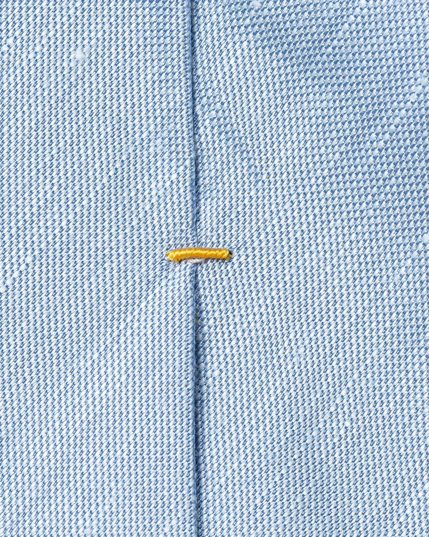 Eton Solid Silk Linen Tie Slips Lyseblå - modostore.no