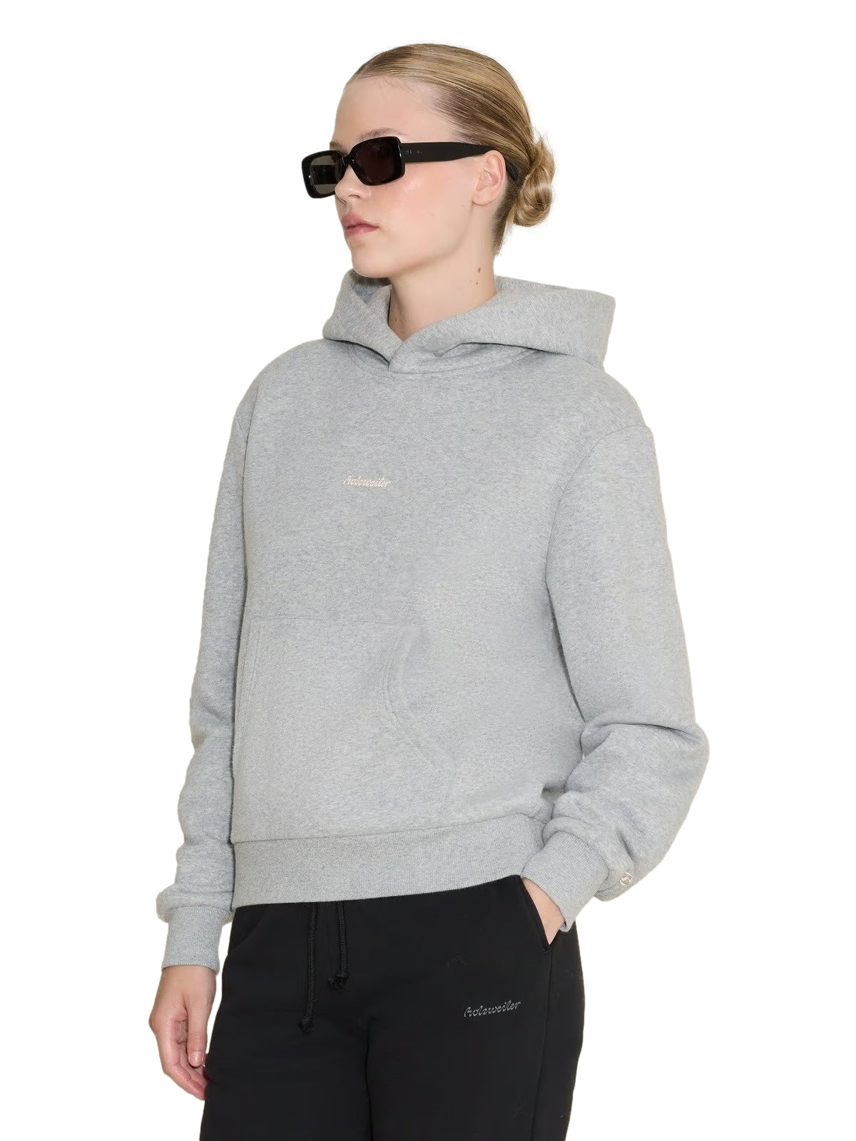 Holzweiler W Regular Hoodie Hettegenser Lys Grå Melert - modostore.no