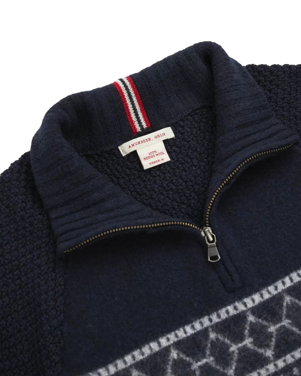 Amundsen Boiled Ski Sweater Womens Genser Blå Mønster