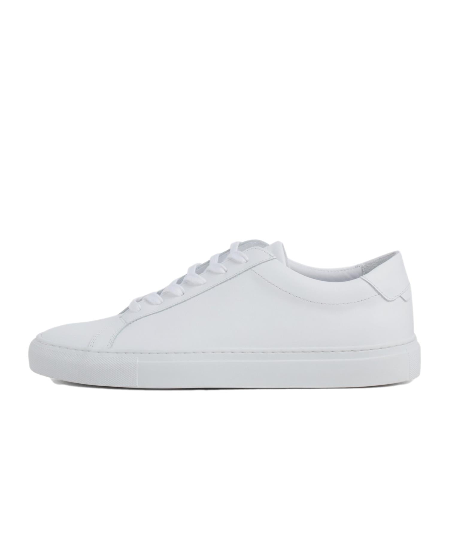 Garment Project Premium Low White Leather Sko Hvit - modostore.no