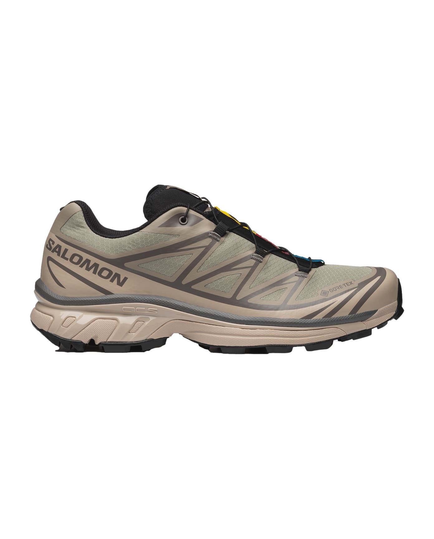 Salomon XT-6 GTX White Pepper/Silver Sage/Dark Gull Gray Sko Beige Og Grønn
