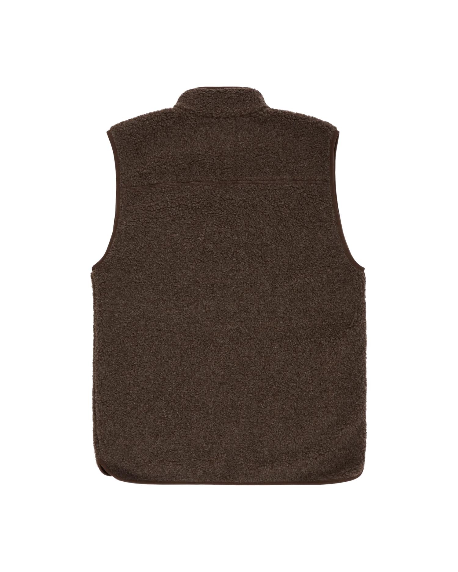 Amundsen Heroes Wool Fleece Vest Mens Vest Mørkebrun