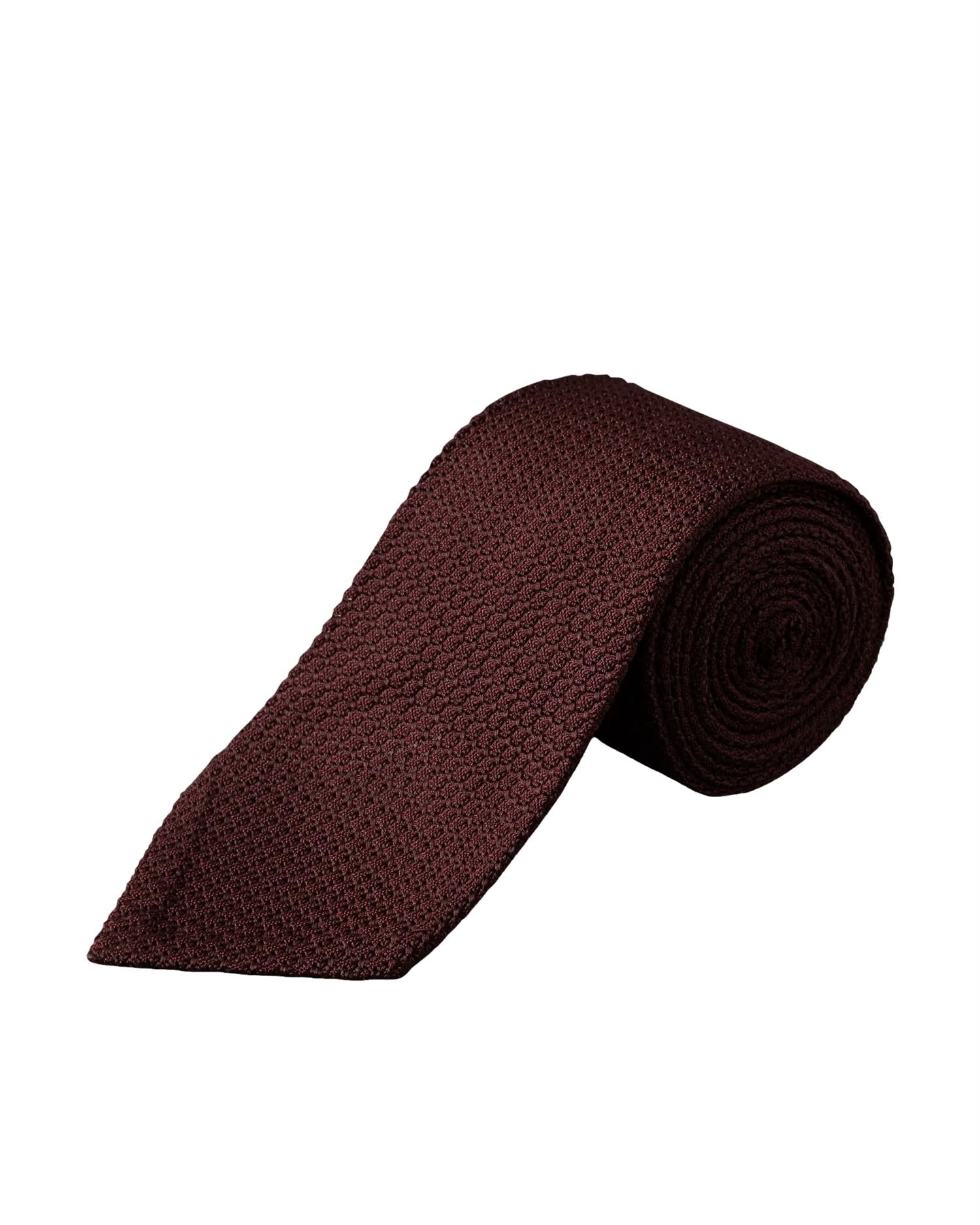 Eton Silk Grenadine Tie Slips Mørkerød - modostore.no