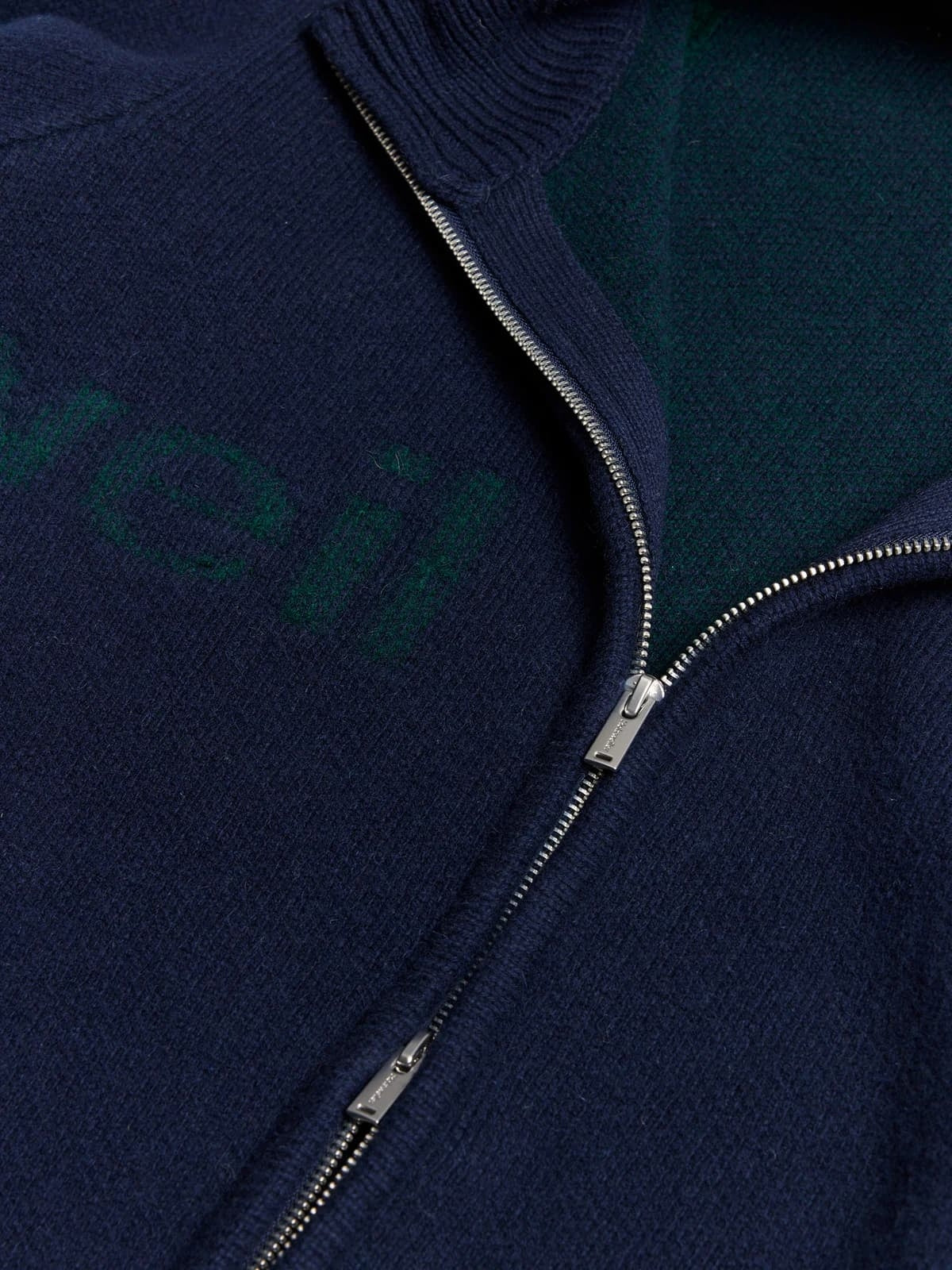 Holzweiler Haza Logo Zip-Up Cardigan Cardigan Marine