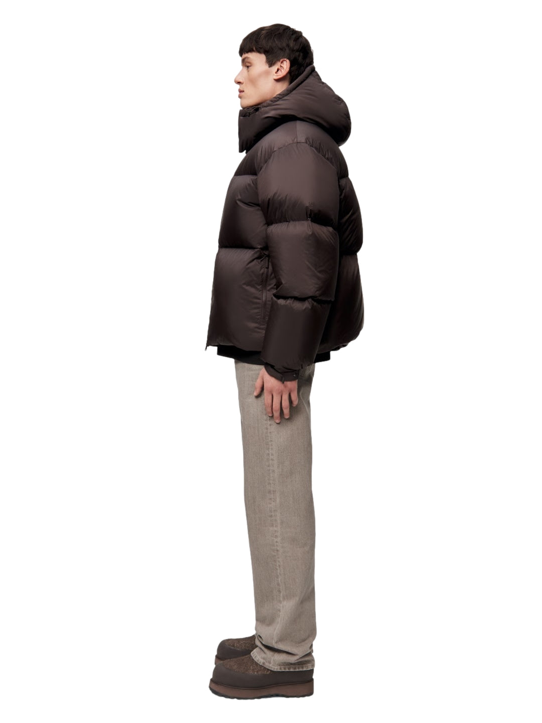 Blæst Perma Lightweight Down Jacket Brown Soil Jakke Brun - modostore.no