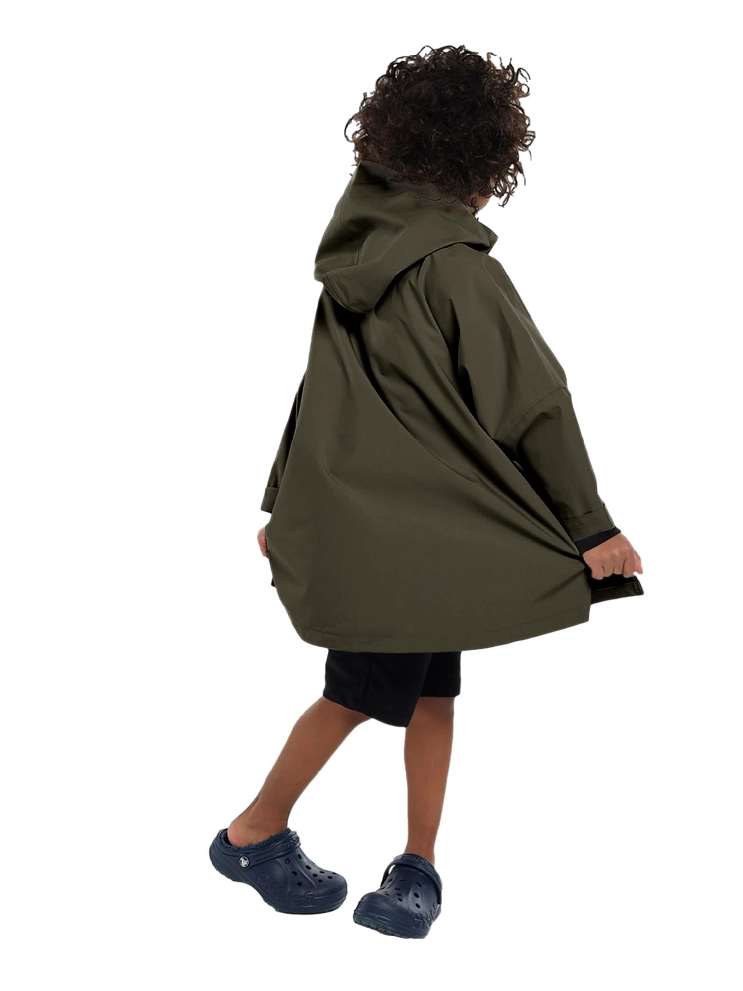 Blæst Aalesund Mini Poncho Grape Leaf Jakke Oliven - modostore.no