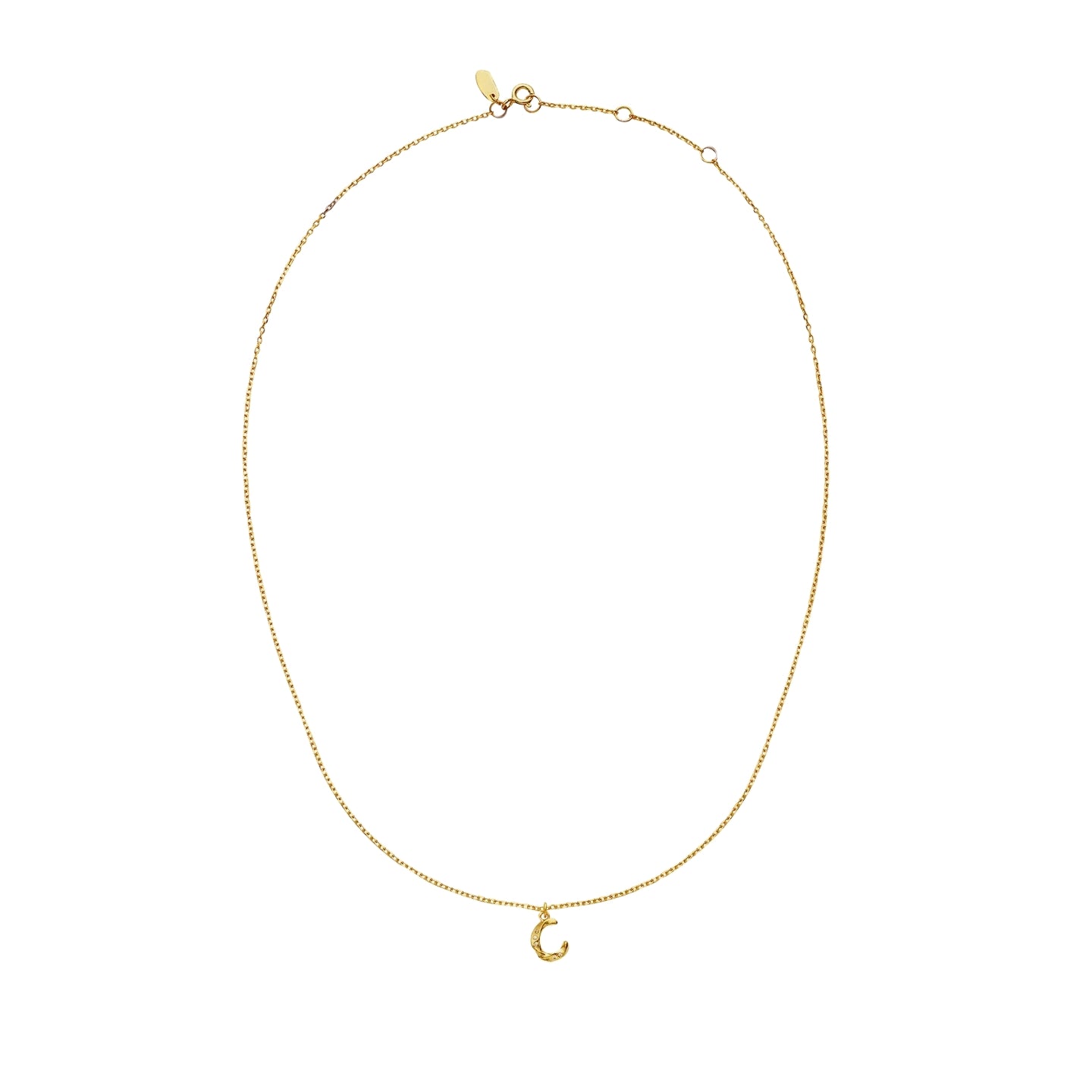 Maanesten C Alphabet Smykke Gull - modostore.no