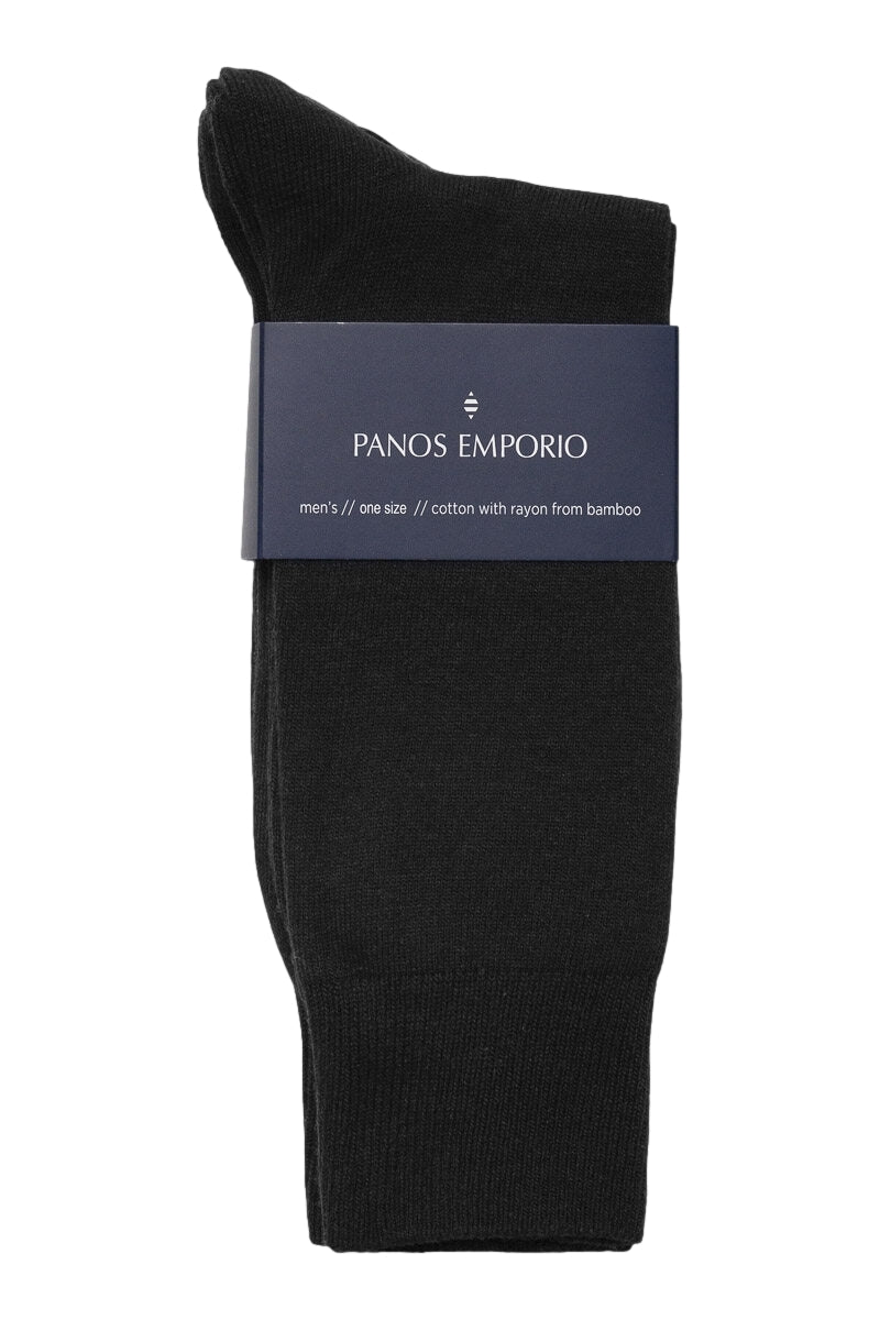 Panos Emporio 3 PK Carl Casual Flat Knit Sokker Sort - modostore.no