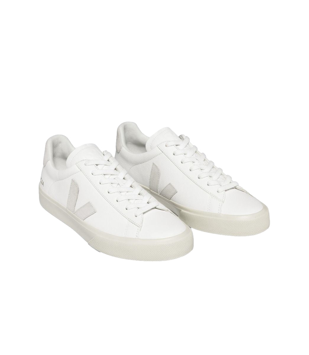 Veja Campo Extra White Natural Suede Sko Hvit Og Beige