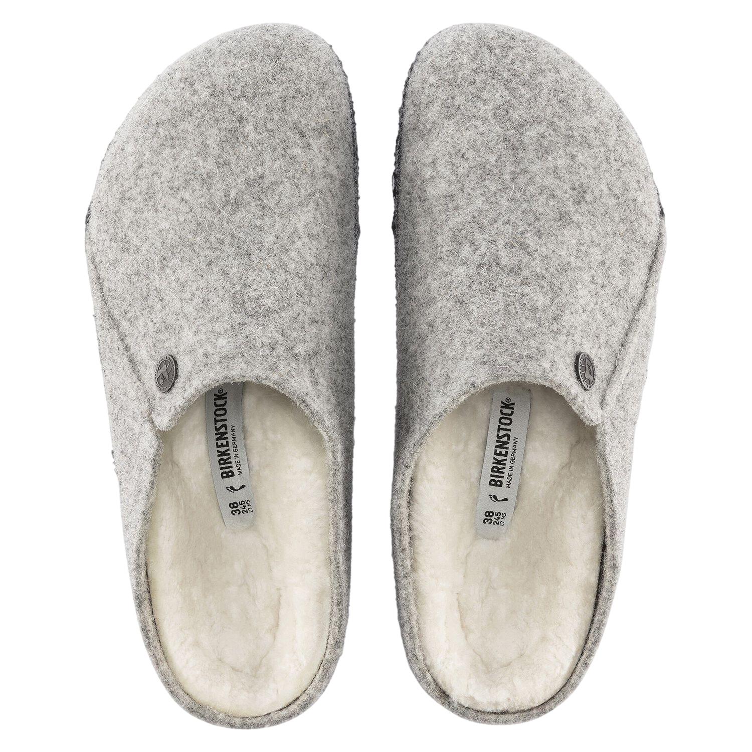 Birkenstock Zermatt Rivet Wool Felt Narrow Sko Lysegrå - modostore.no