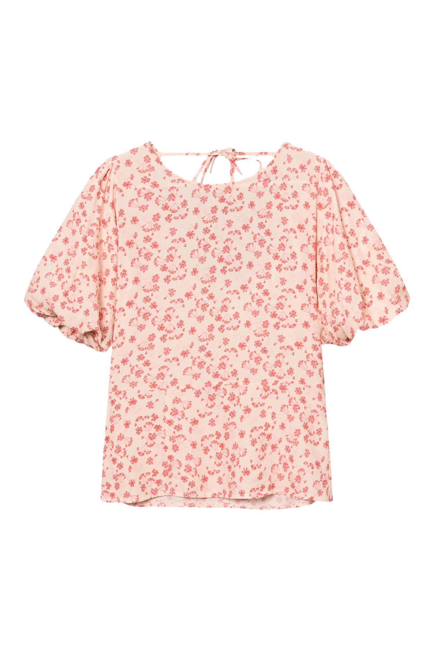 Once Untold Athilda Blouse Topp Beige Og Rosa - modostore.no