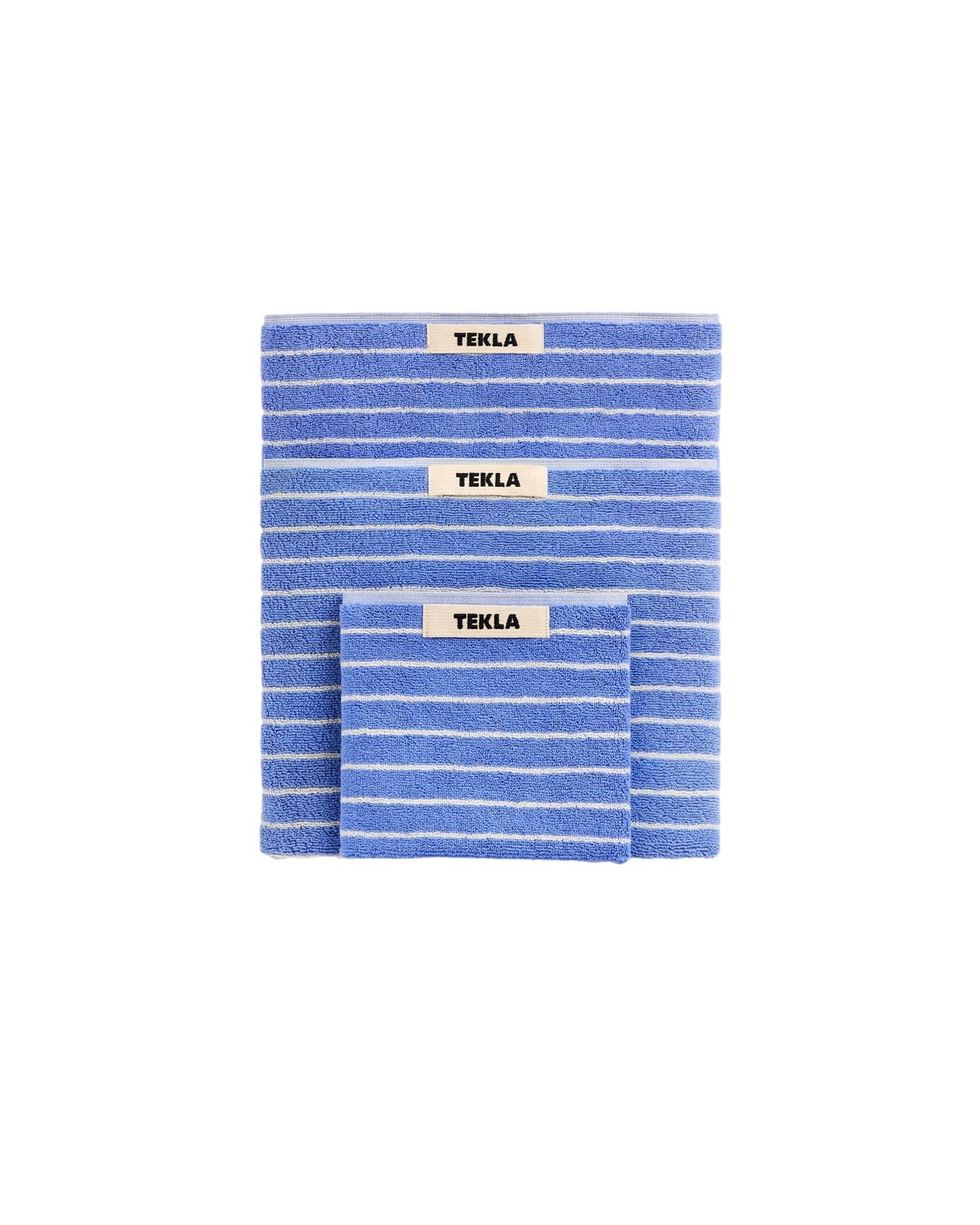 Tekla Terry Hand Towel (50x90cm) Clear Blue Stripe Håndkle Blå Striper