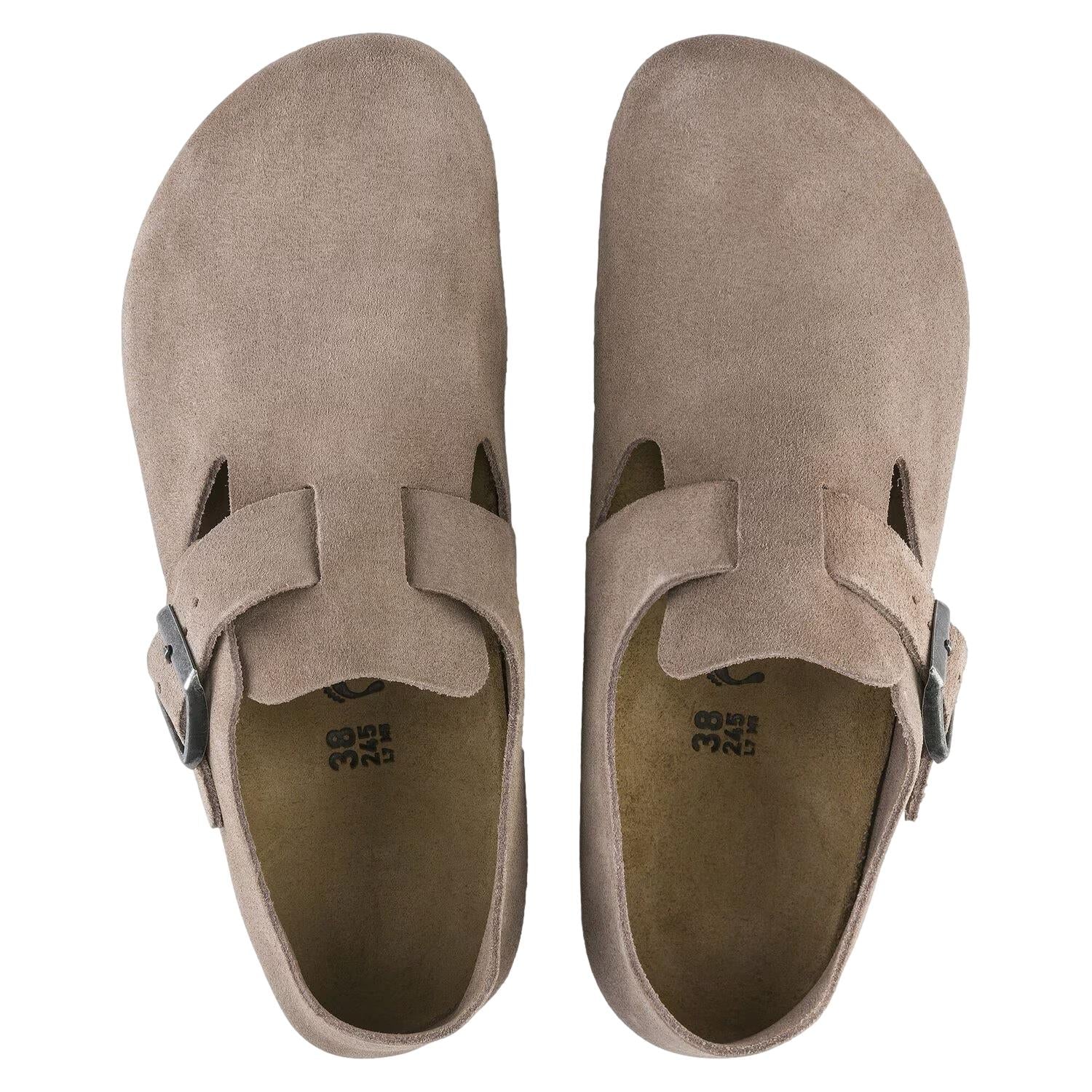 Birkenstock London Suede Regular Taupe Sko Beige - modostore.no