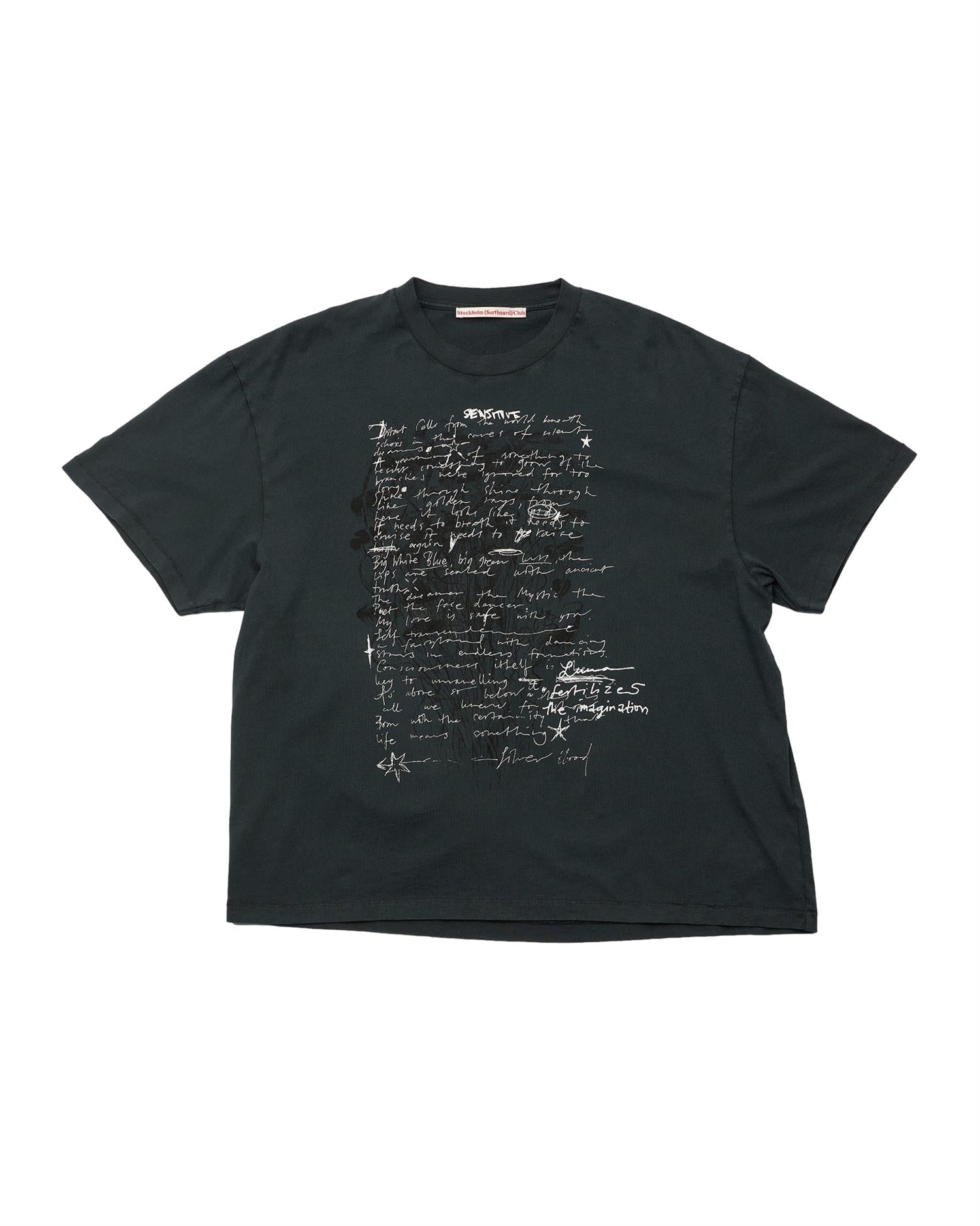 Stockholm Surfboard Club Box Tee Poem T-shirt Sort Og Hvit