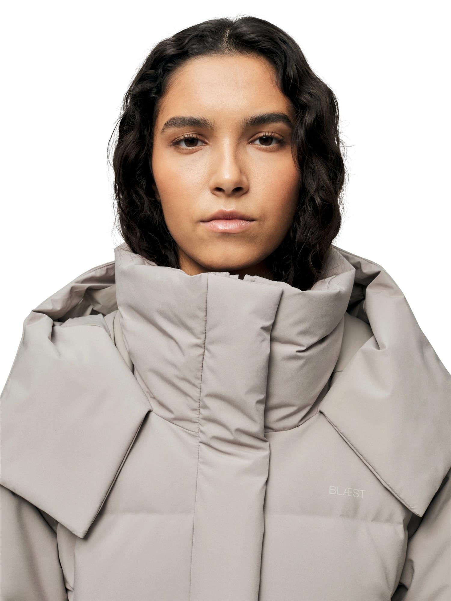 Blæst Stranda Down Coat Low Tide Jakke Beige Grå