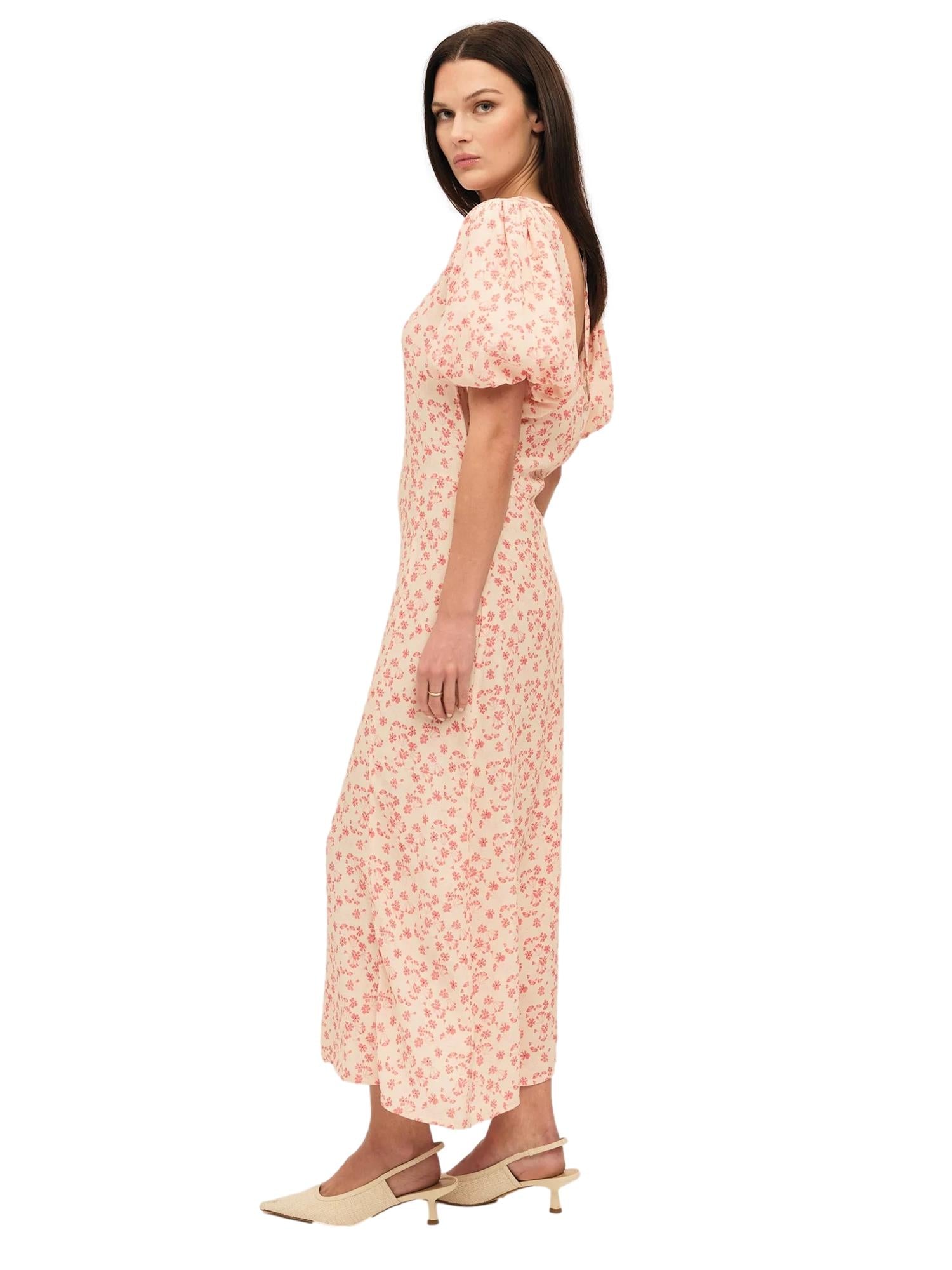 Once Untold Athilda Dress Kjole Beige Og Rosa - modostore.no