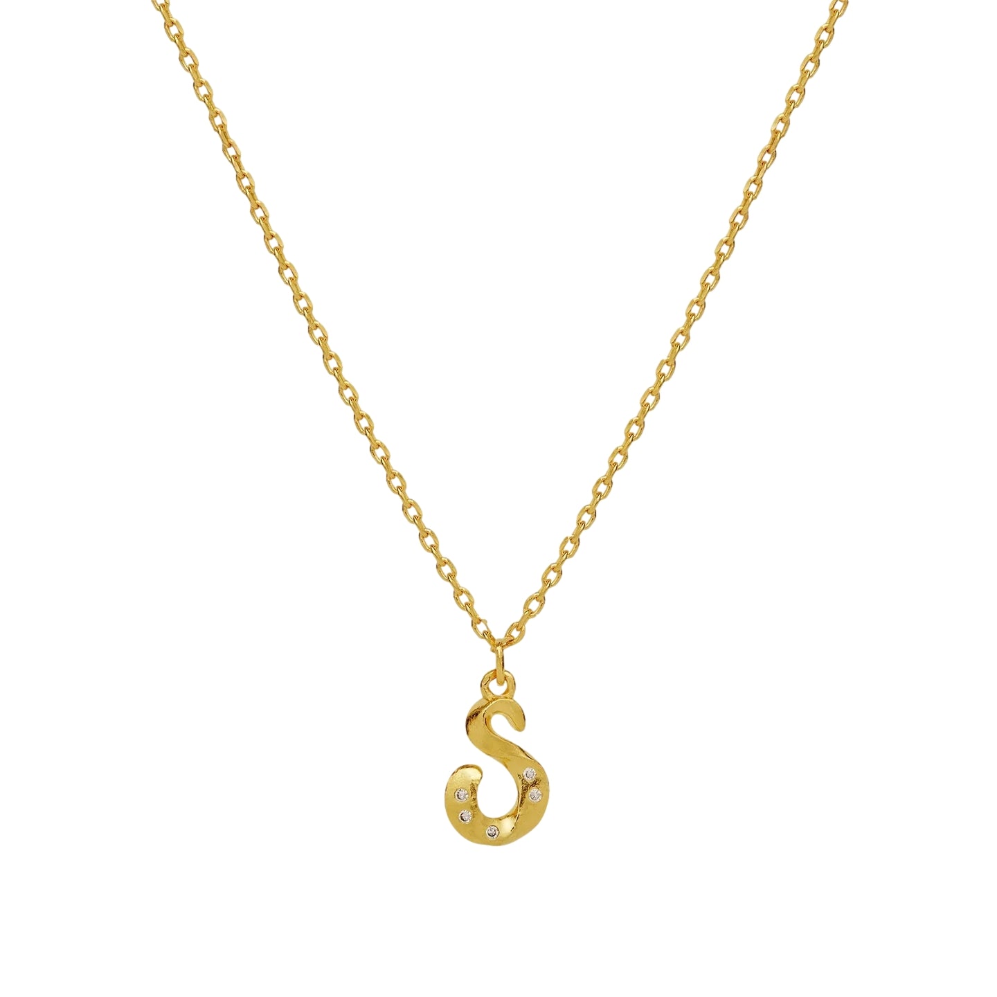 Maanesten S Alphabet Smykke Gull - modostore.no