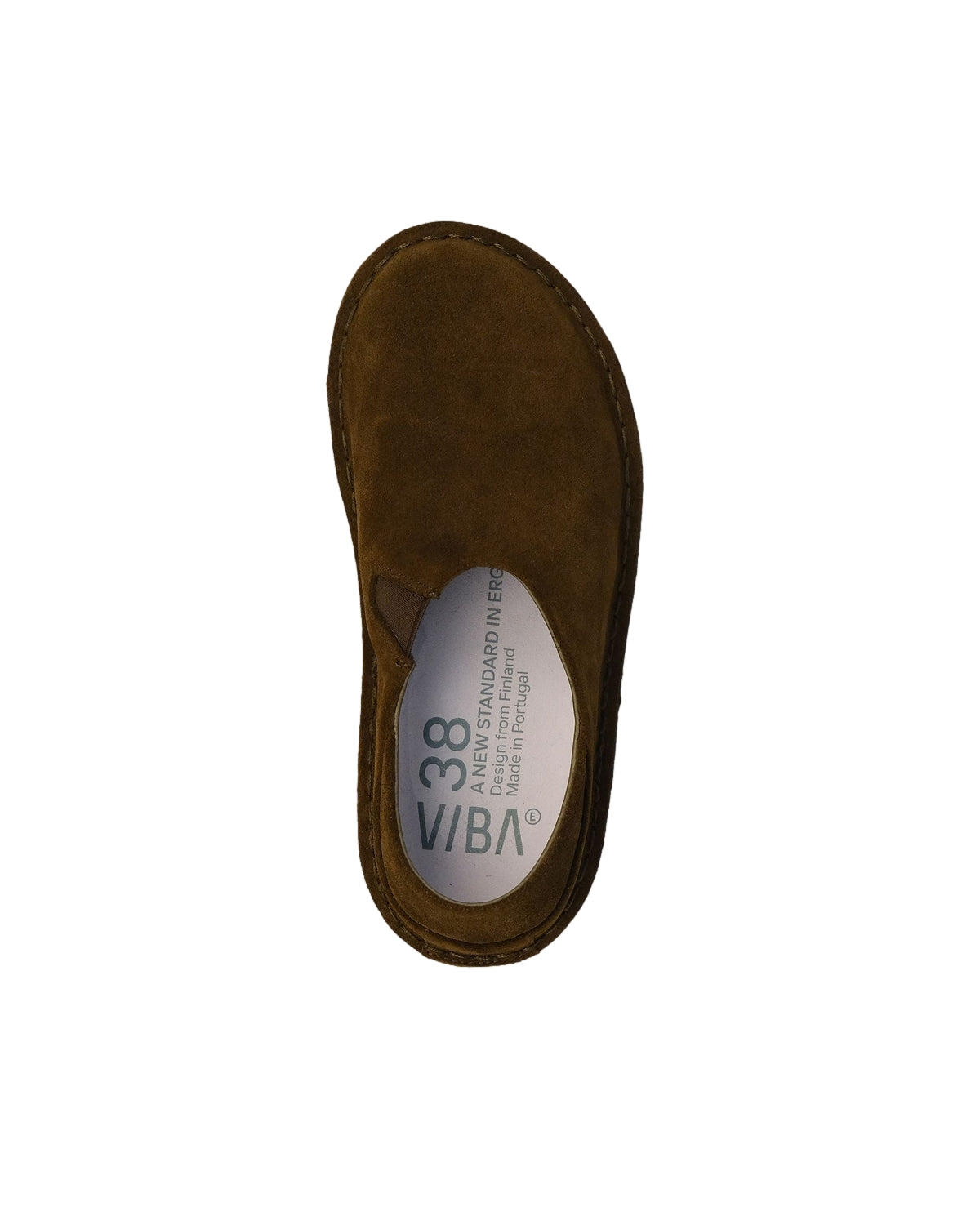 VIBAe Zuma Bio Suede Bosco Khaki sko i skinn med behagelig passform og rustikk utseende.