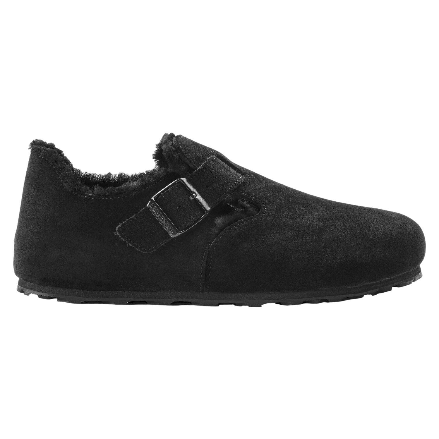 Birkenstock London Shearling Narrow Black Sko Sort - modostore.no
