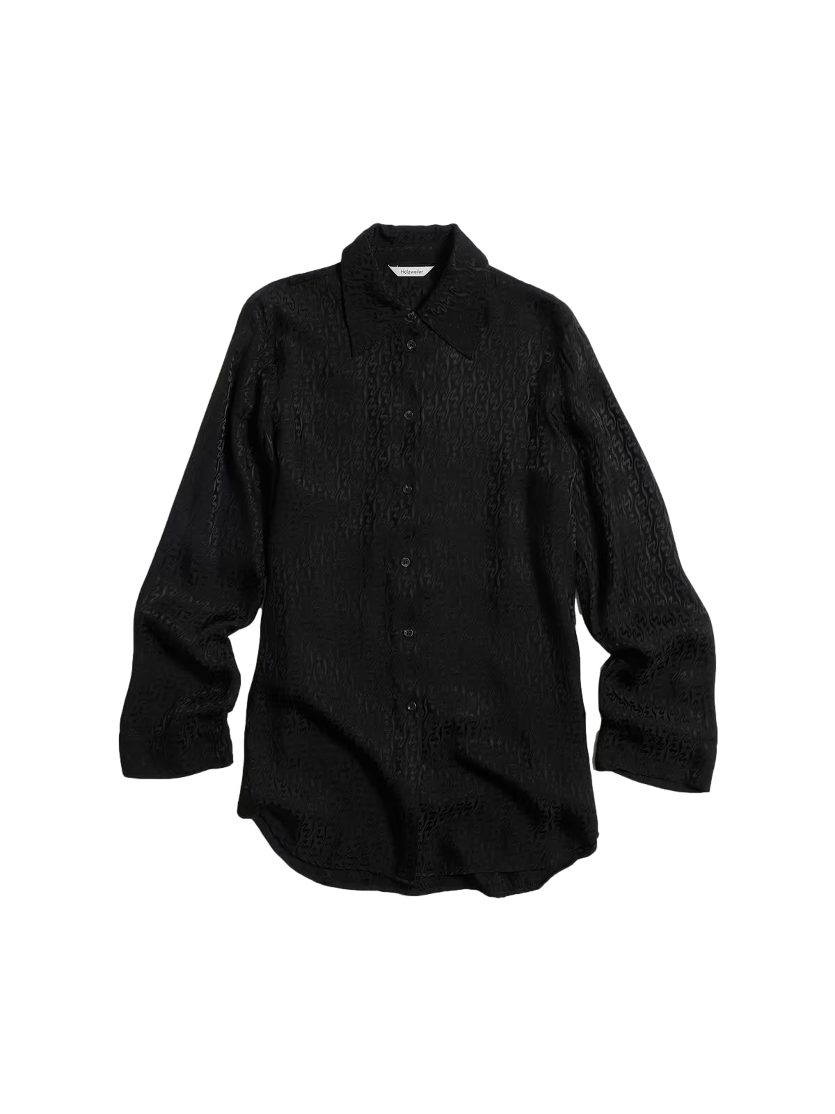 Holzweiler Luka Monogram Shirt Skjorte Sort - modostore.no
