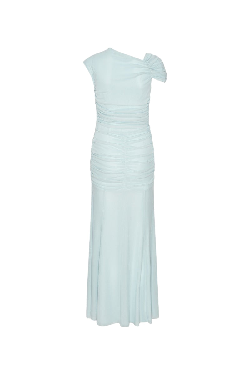 ROTATE Maxi Asymmetric Dress Kjole Lyseblå - modostore.no