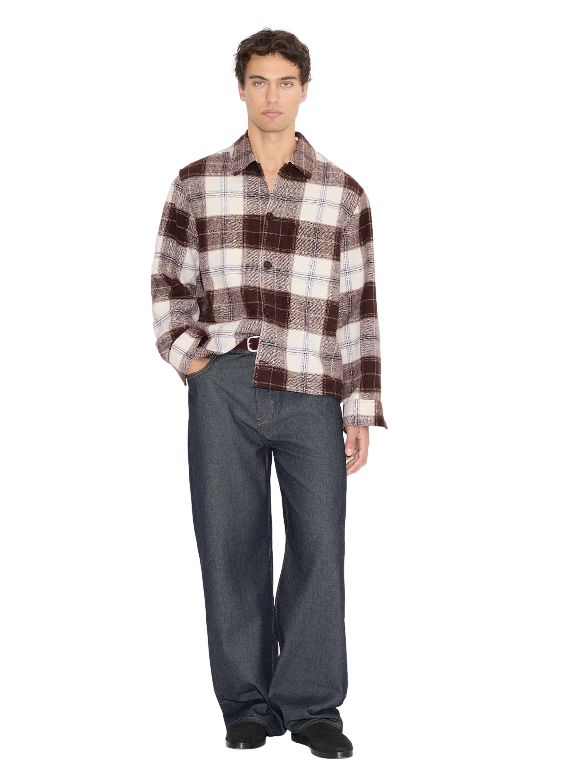 Holzweiler Mildew Check Overshirt Overshirt Brun Mønster
