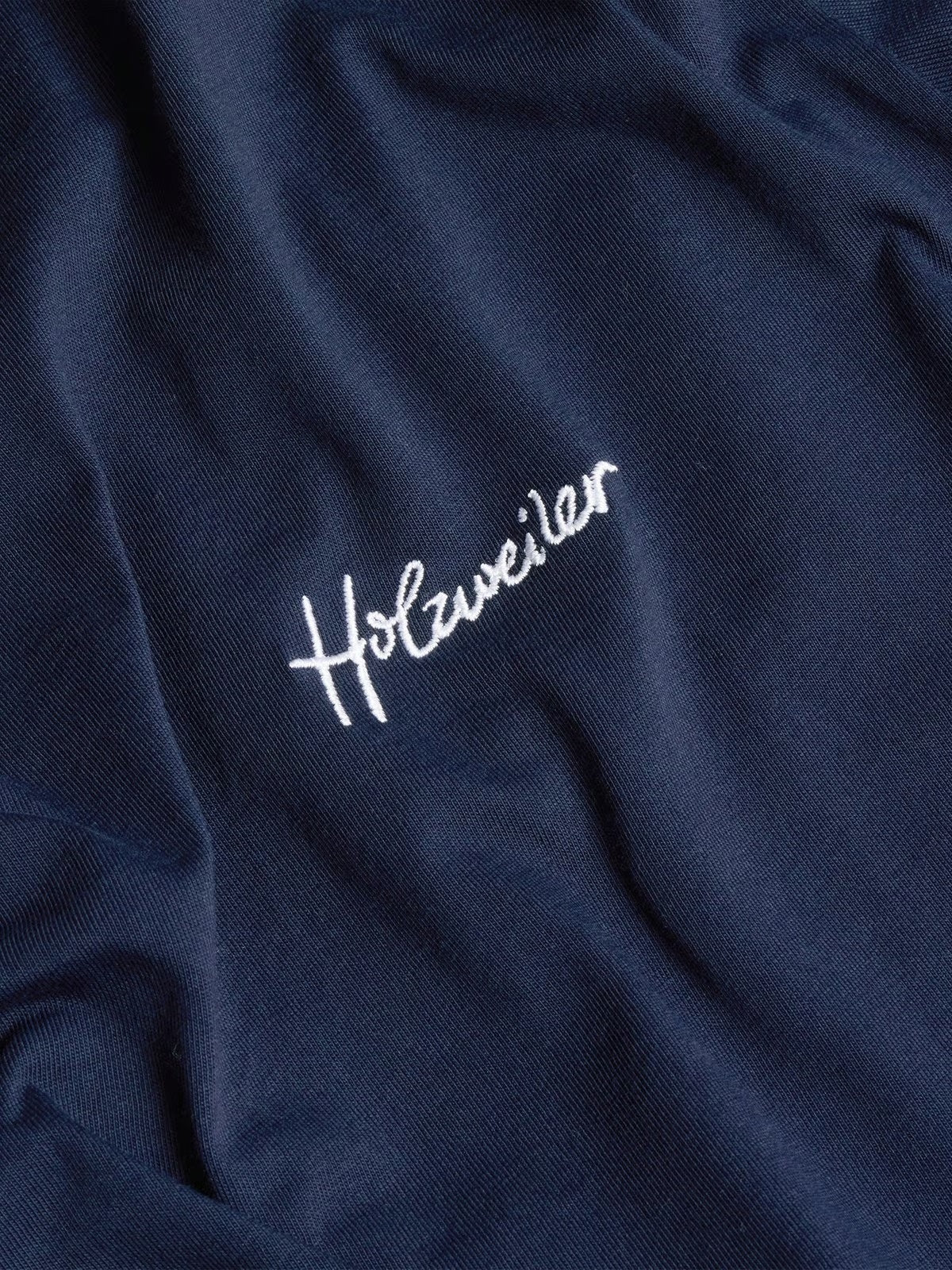 Holzweiler Tucker Embroidery Tee T-shirt Navy - modostore.no