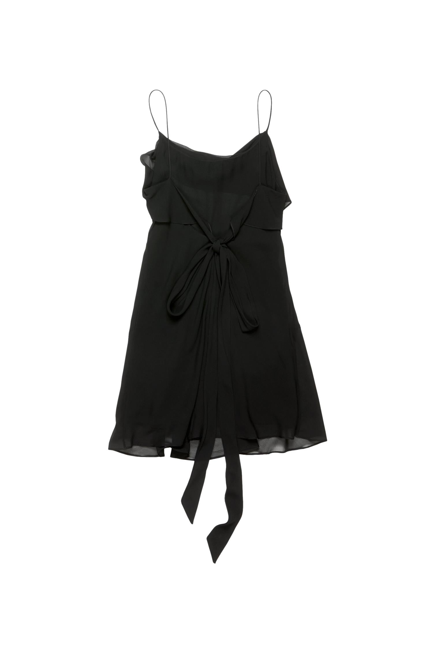 Acne Silk Dress Kjole Sort - modostore.no