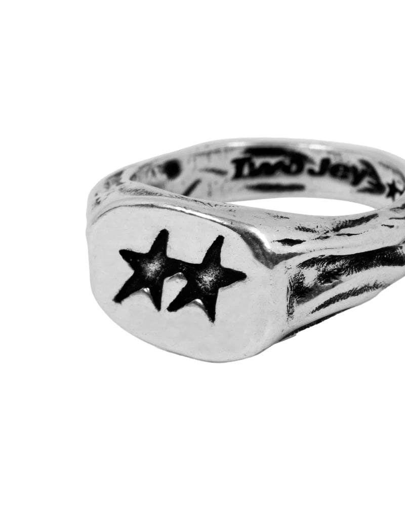 TwoJeys Superstar Signed Ring Ring Sølv - modostore.no