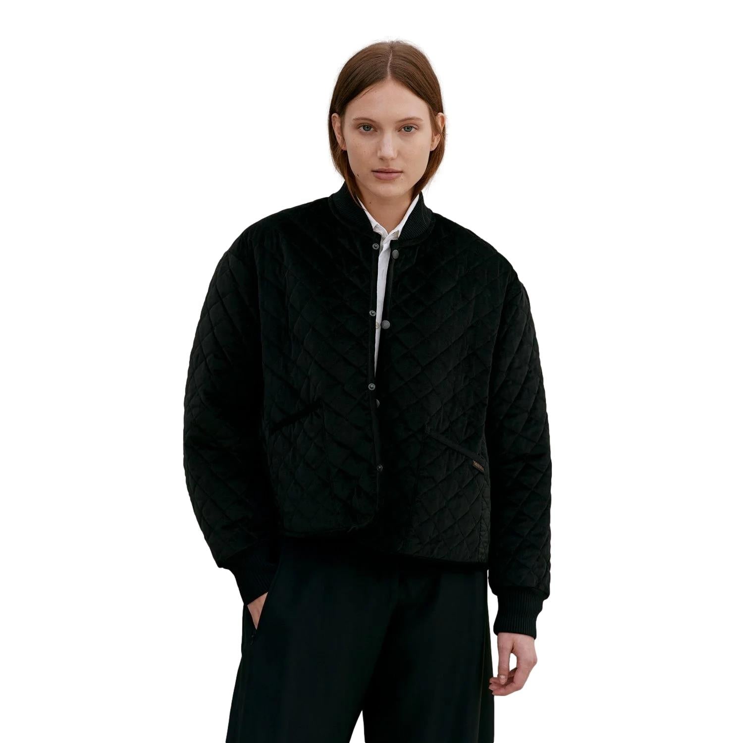 Lavenham Paneled Bomber Jacket Jakke Sort