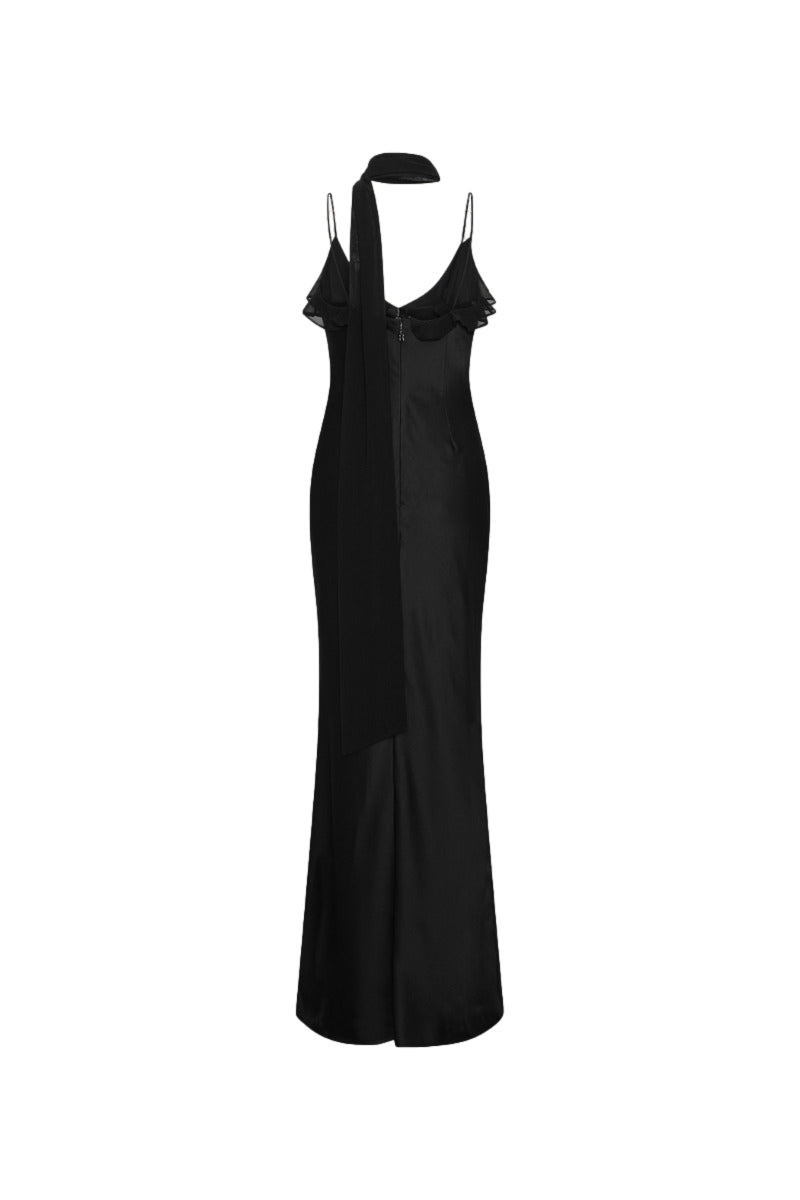 ROTATE V-Neck Slip Dress Kjole Sort