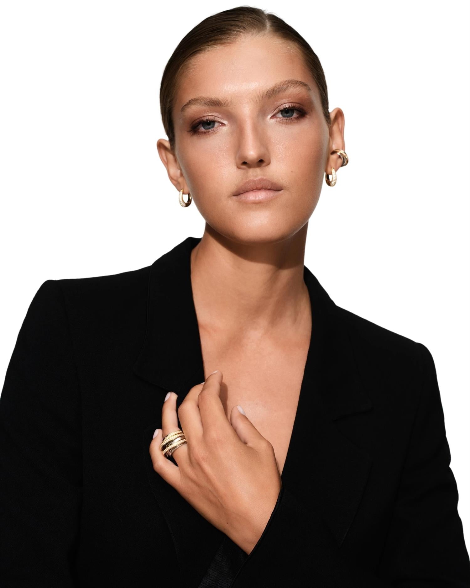 Tom Wood Liz Hoop Pave Gold Øredobber Gull - modostore.no