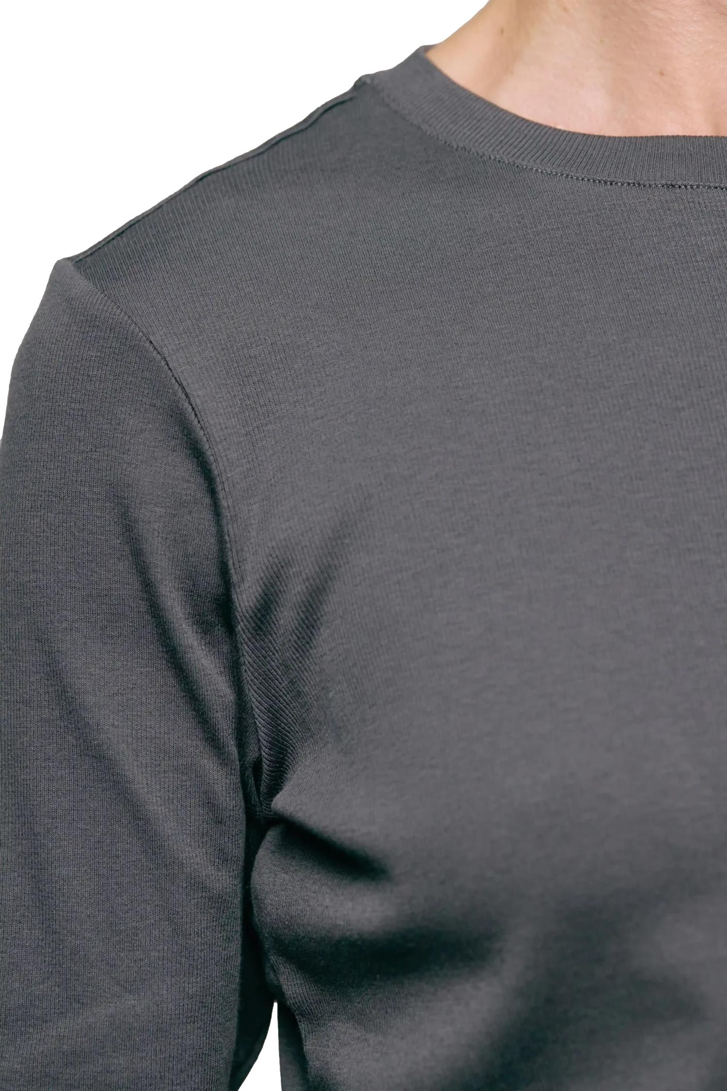 Julie Josephine Andrea Rib Longsleeve Longsleeve Mørkegrå - modostore.no