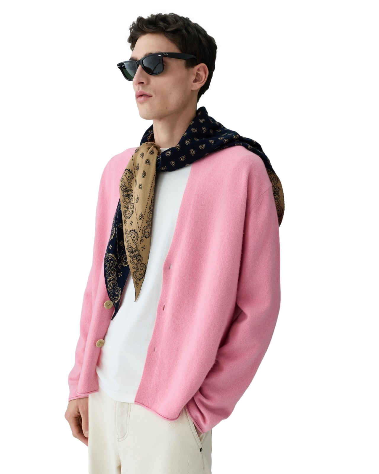 Guest In Residence The Wild Rag Cotton Skjerf Blå Og Beige