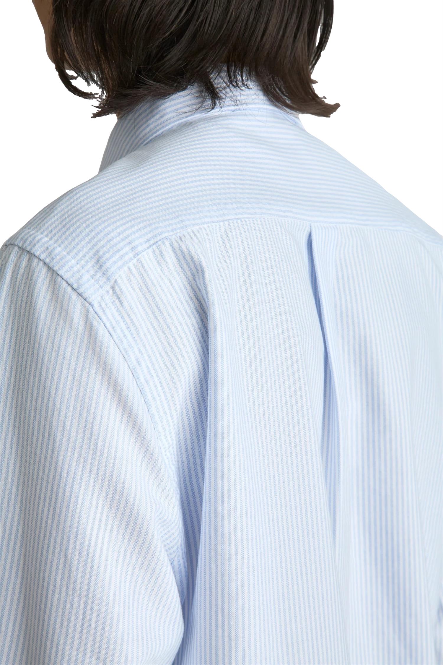 Livid Initial Celeste Candystripe Ox Skjorte Lyseblå Striper - modostore.no