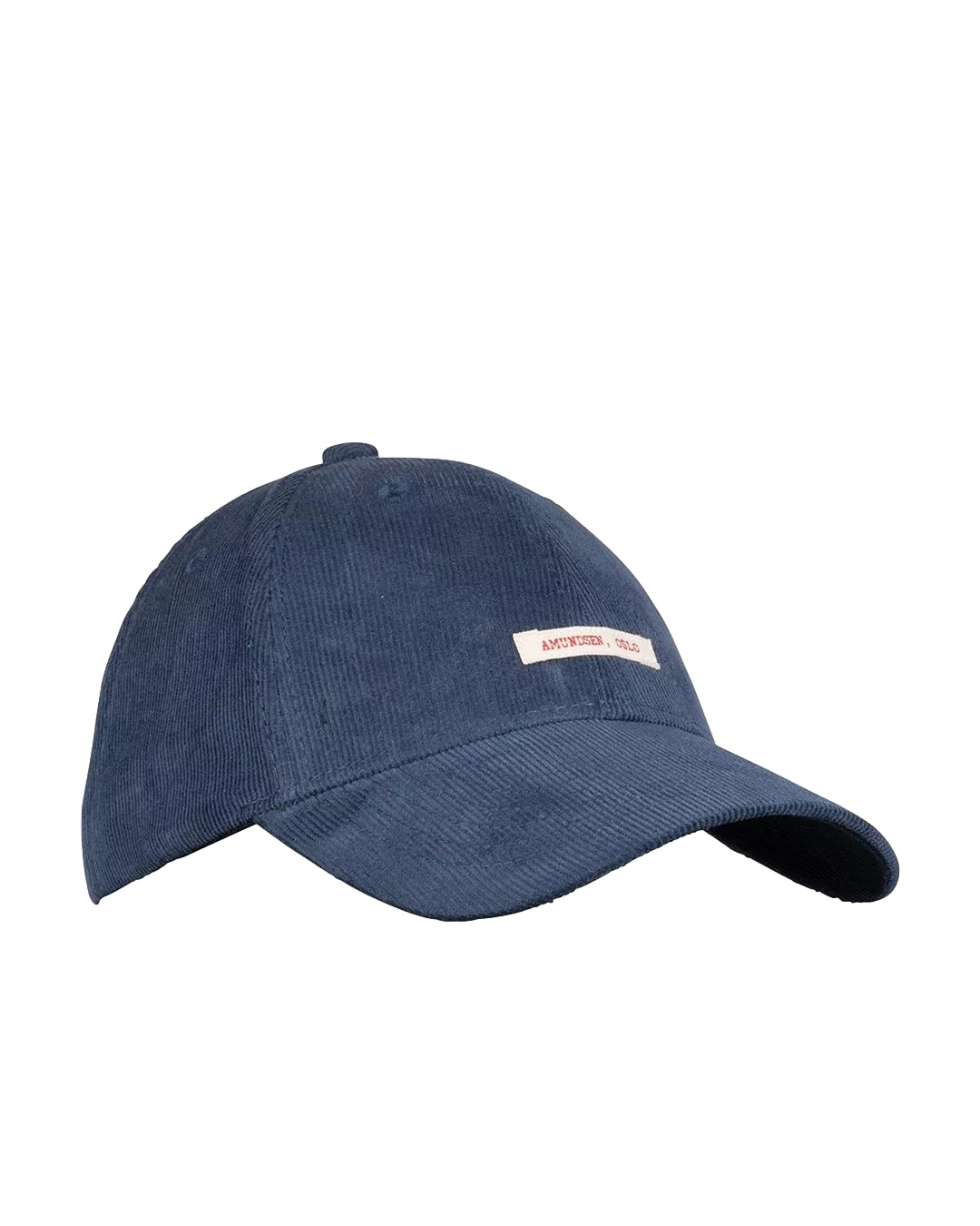 Amundsen Concord Patch Cap i mørkeblå med brodert logo, casual caps for utendørsbruk og stil.