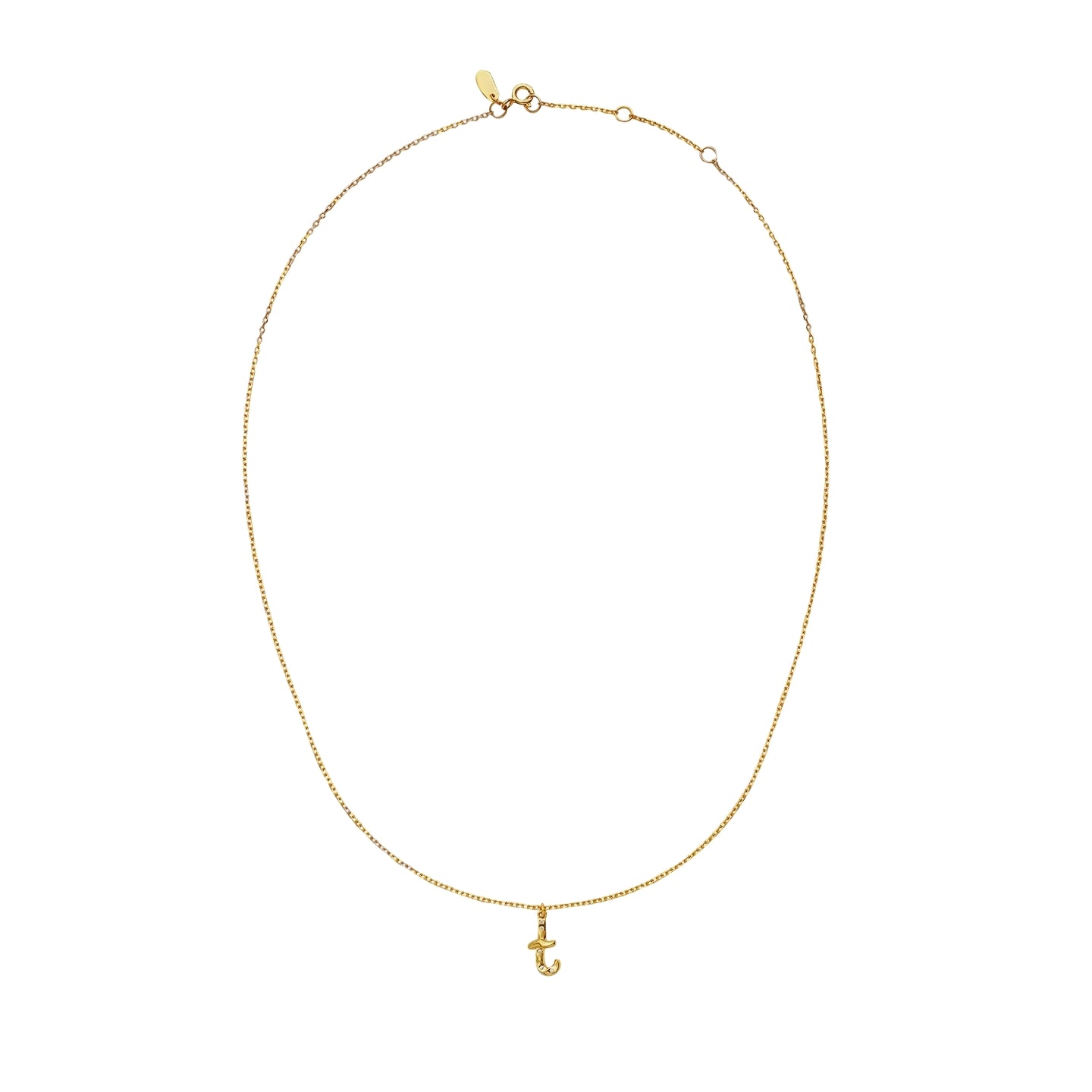 Maanesten T Alphabet Smykke Gull - modostore.no