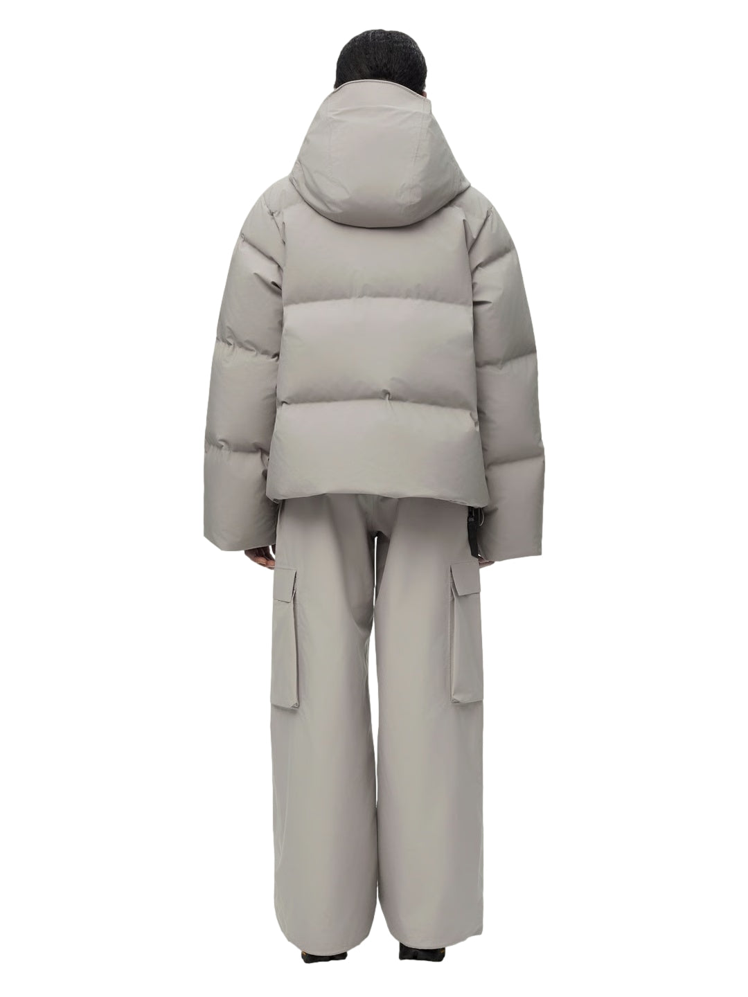 Blæst Selje Down Jacket Low Tide Jakke Beige Grå - modostore.no