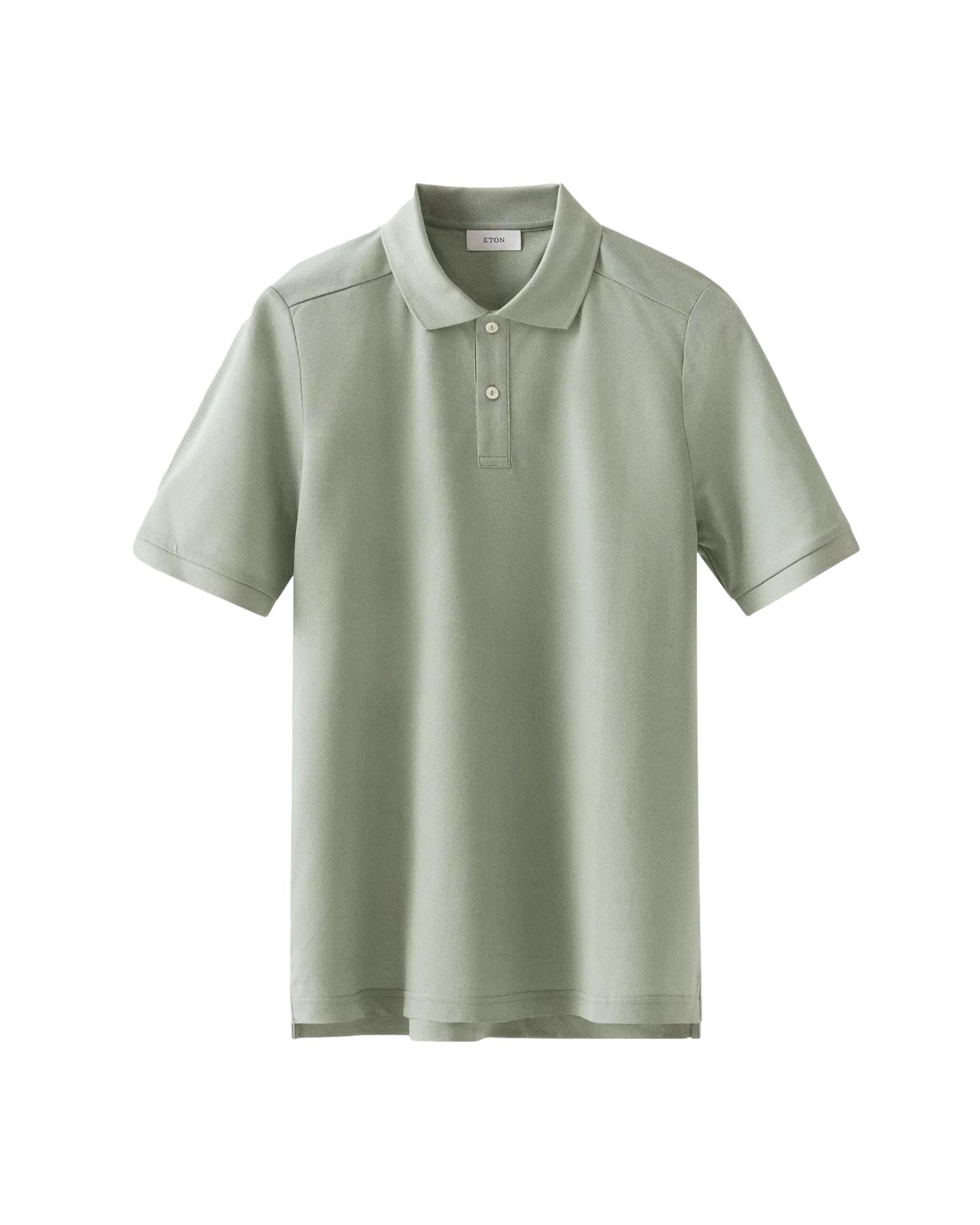 Eton Filo di Scozia Solid Piqué T-shirt Lysegrønn - modostore.no