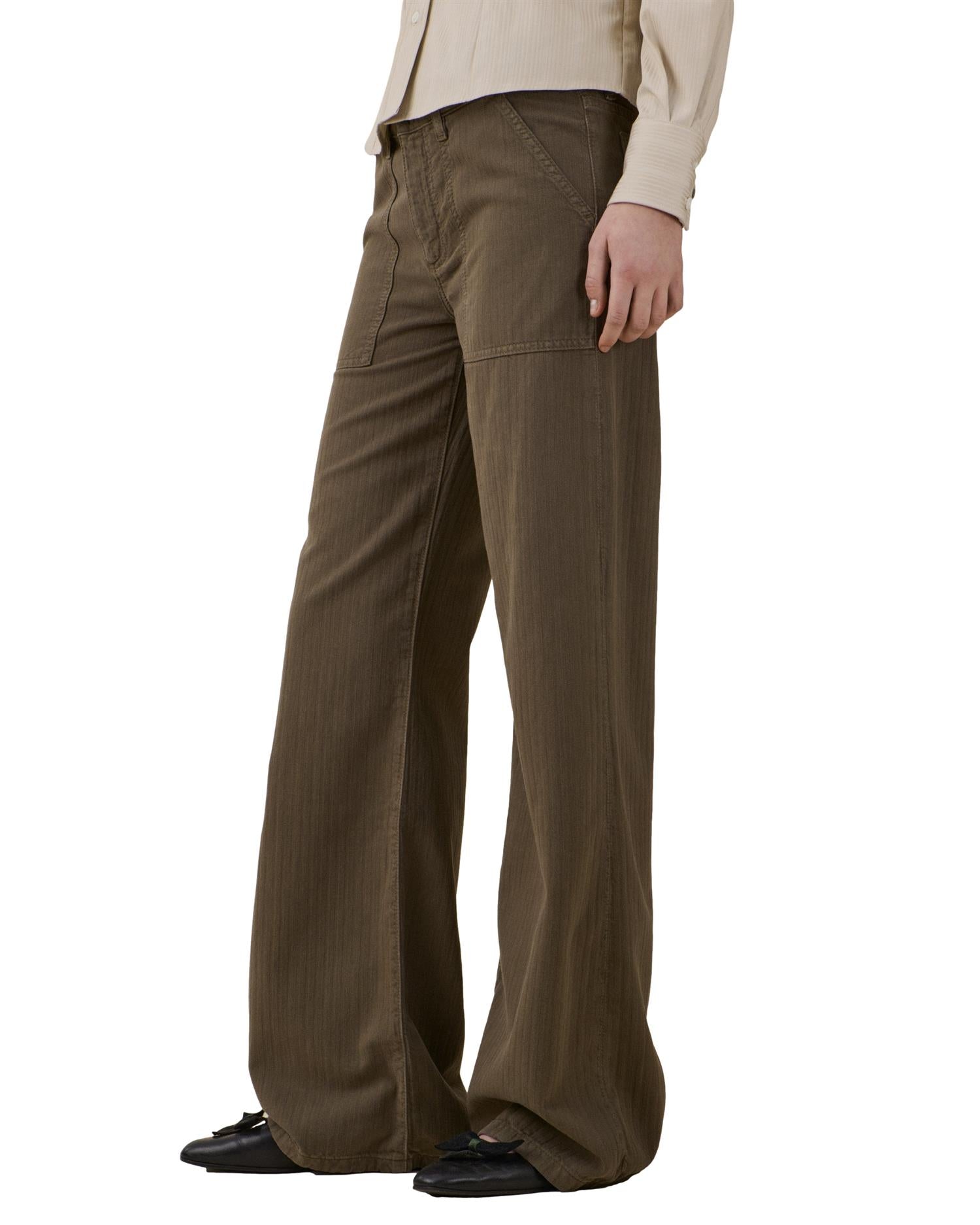 Jeanerica Guell Chevron Khaki Green Bukse Khaki