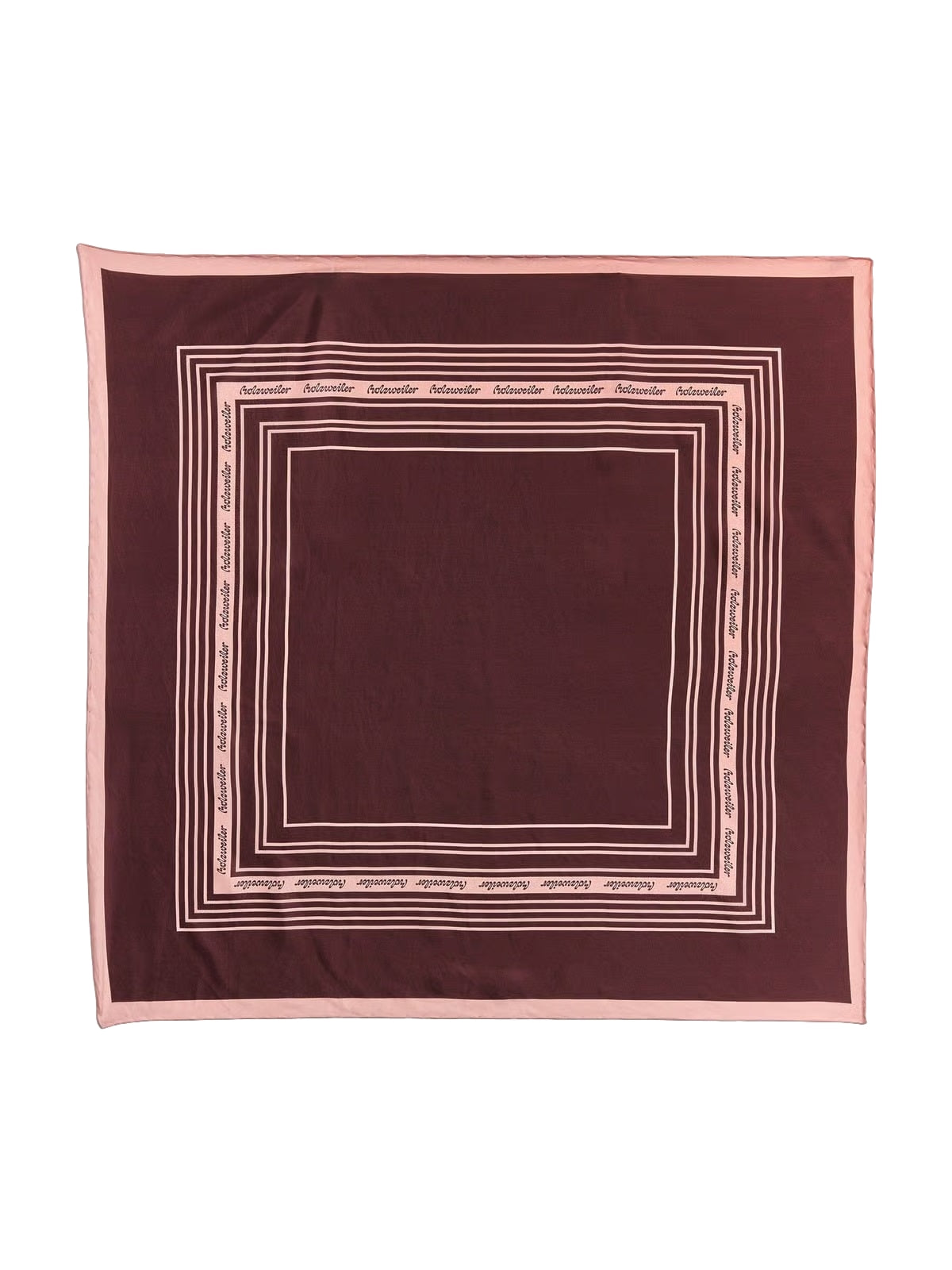 Holzweiler Contrasting Fine Silk Scarf Skjerf Burgunder