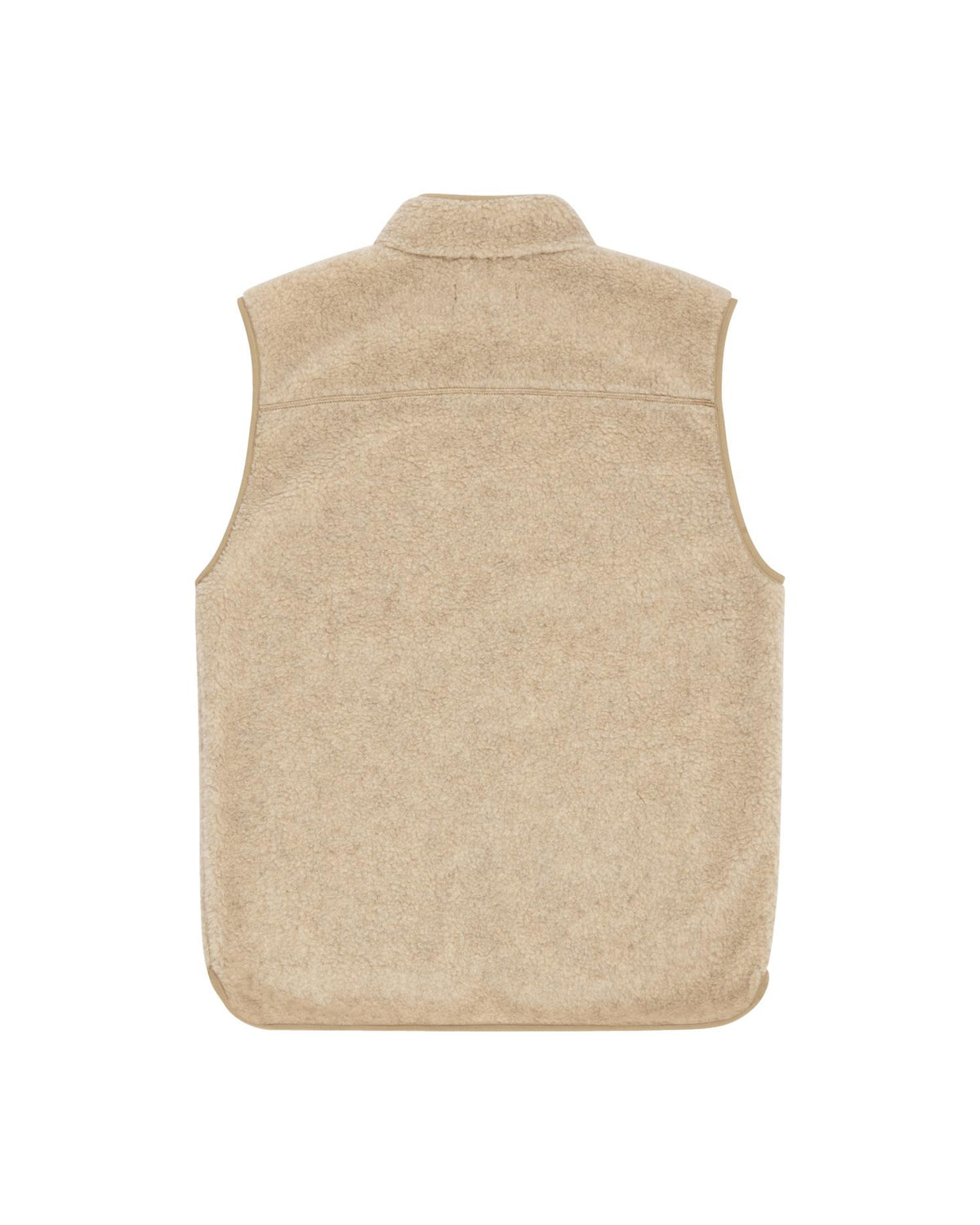 Amundsen Heroes ullfleecevest for menn i beige, myk og varm vest med glidelås og sittepute, egnet for utendørs bruk.