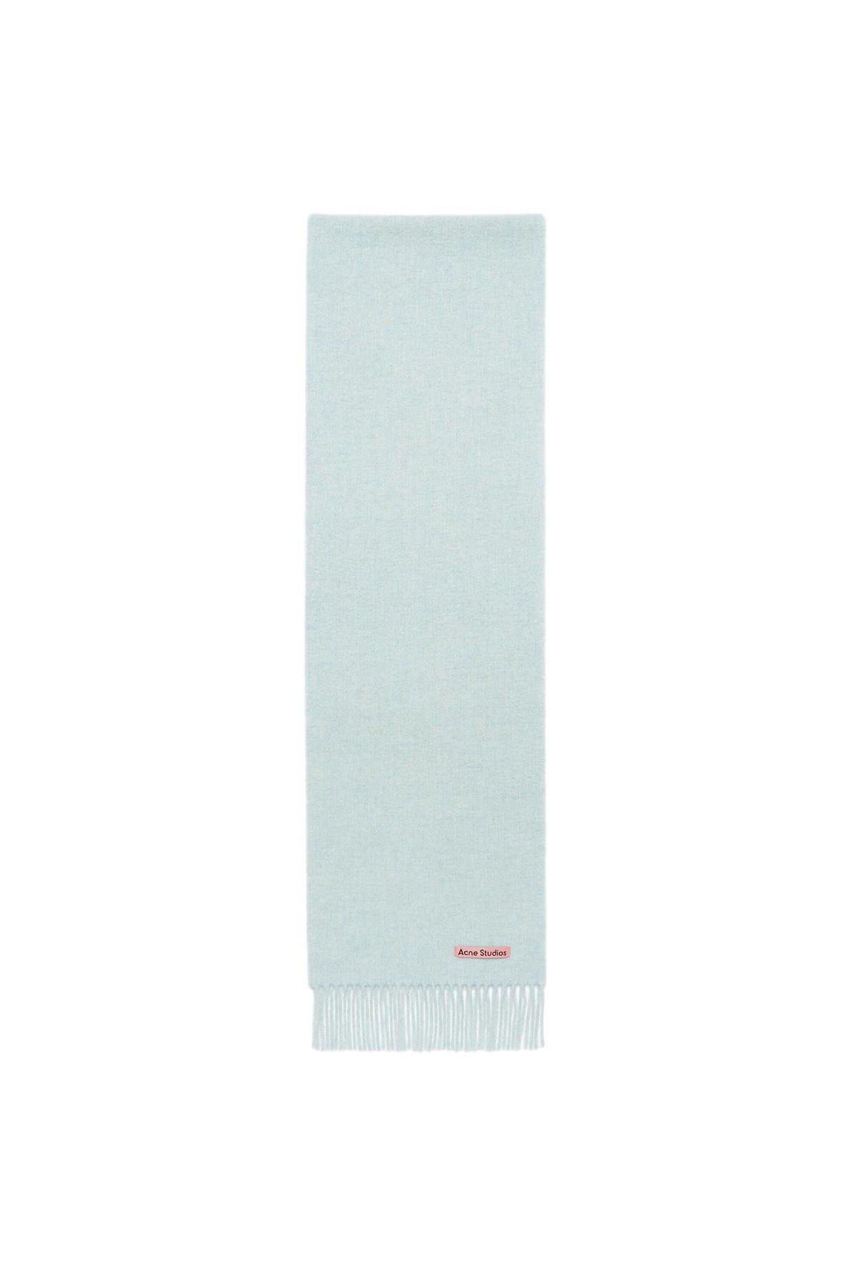 Acne Fringe Wool Scarf Skinny Skjerf Lyseblå