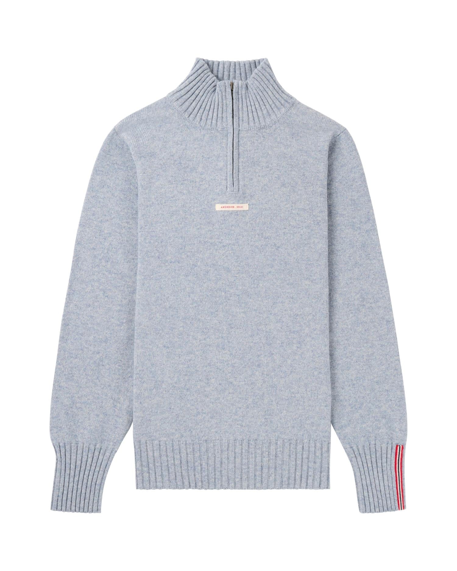 Amundsen Deck Half Zip Womens Genser Lys Blå Melert - modostore.no