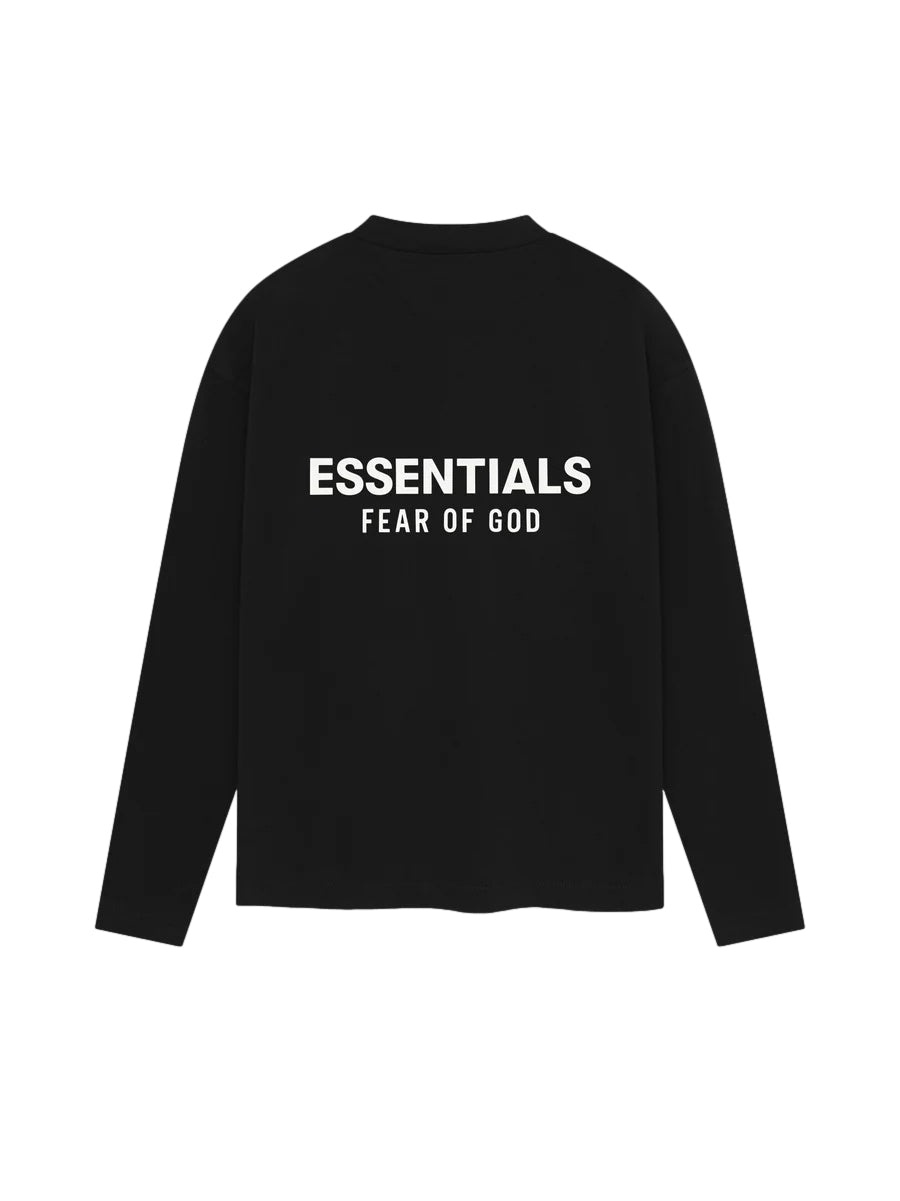 Fear of God Essentials Classic Long Sleeve Tee Longsleeve Sort - modostore.no