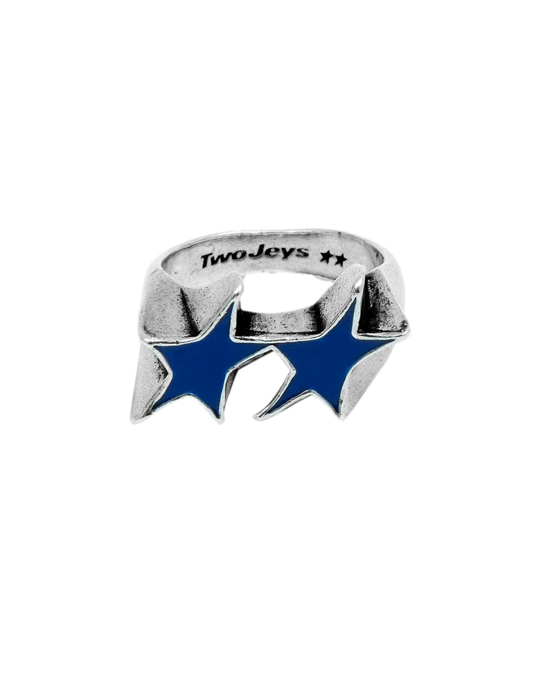 TwoJeys Icon Enameled Single Ring Ring Sølv / Blå - modostore.no