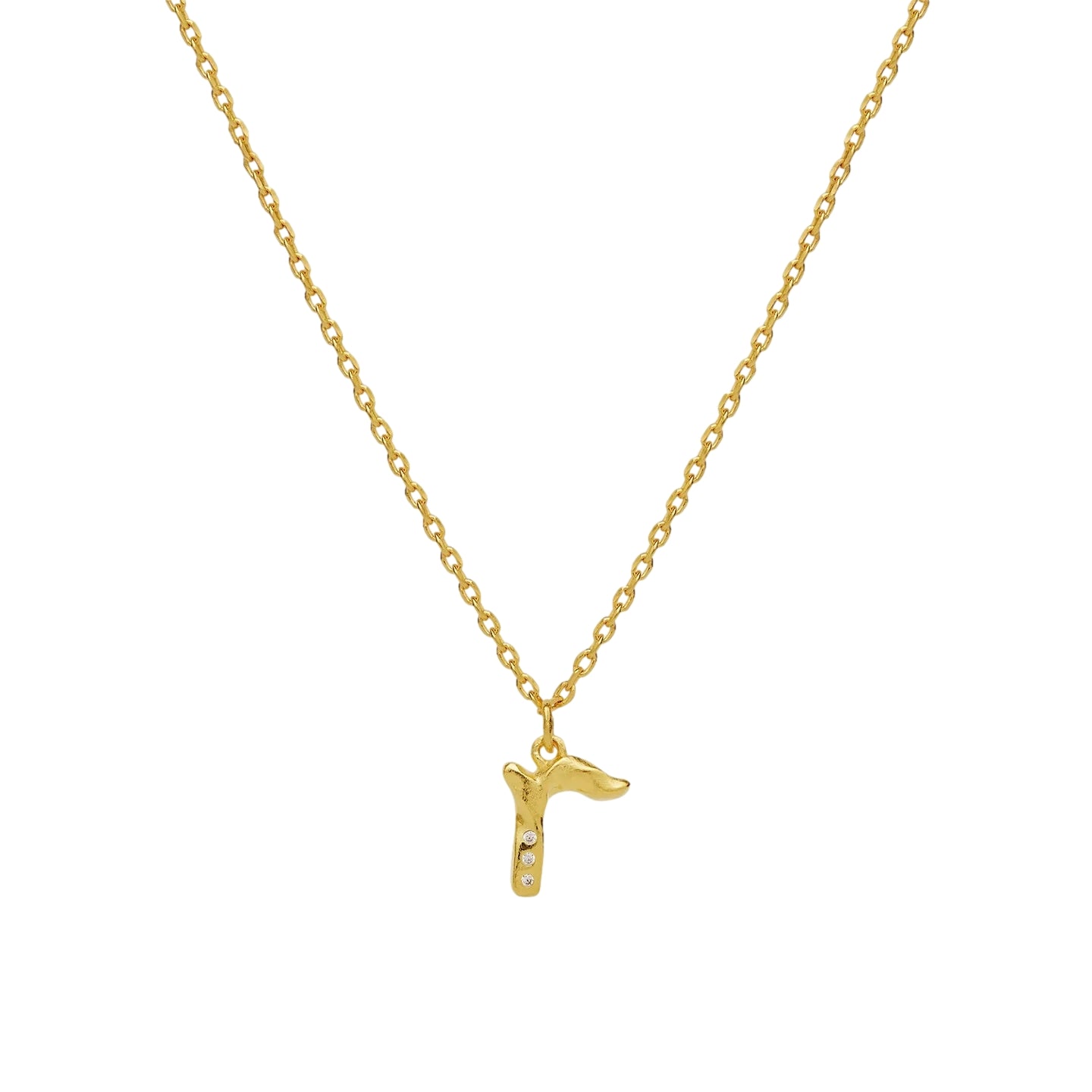 Maanesten R Alphabet Smykke Gull - modostore.no