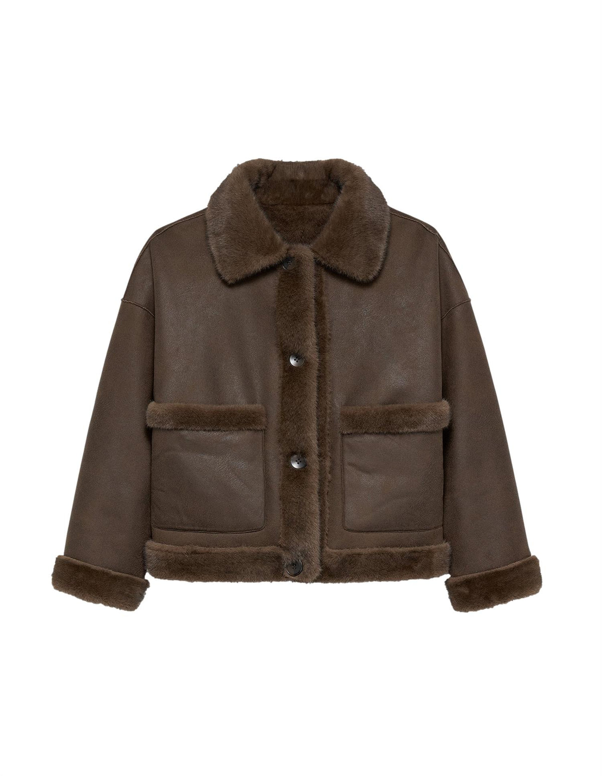Studio AR Faje Faux Mink Jakke Brun
