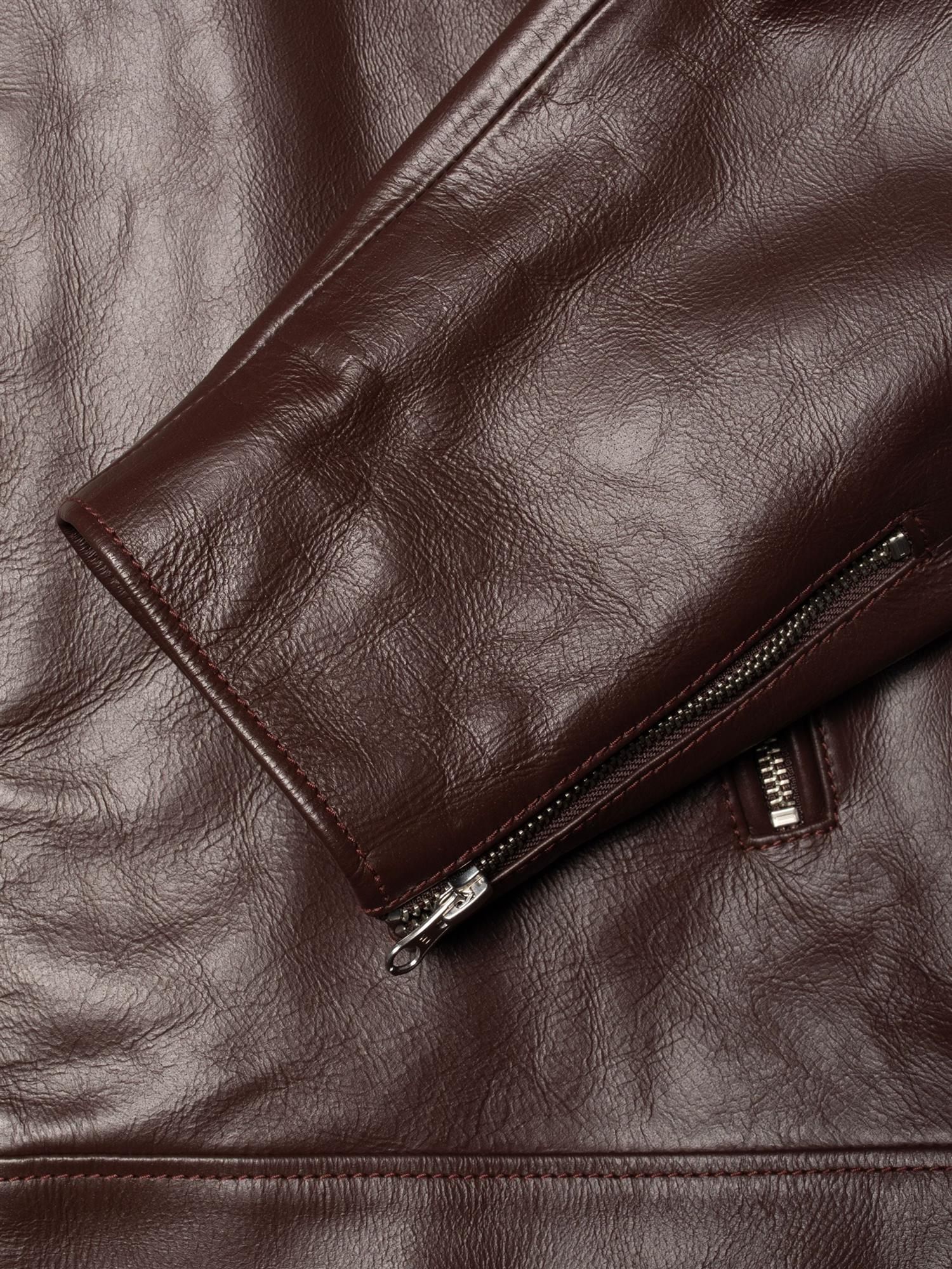 Nudie Jeans Eddy Rider Leather Jacket Jakke Burgunder
