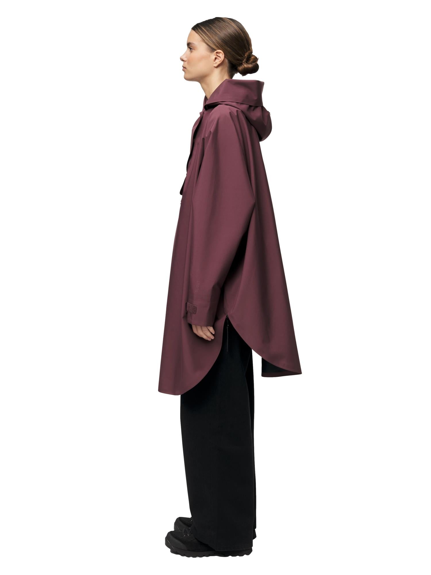 Blæst Bergen Poncho Late Dawn Jakke Vinrød